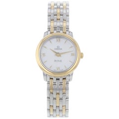 Used Omega DeVille Prestige Steel Gold Ladies Quartz Watch 424.20.24.60.05.001