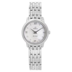 Used Omega DeVille Prestige Steel MOP Diamond Dial Ladies Watch 424.10.24.60.55.001