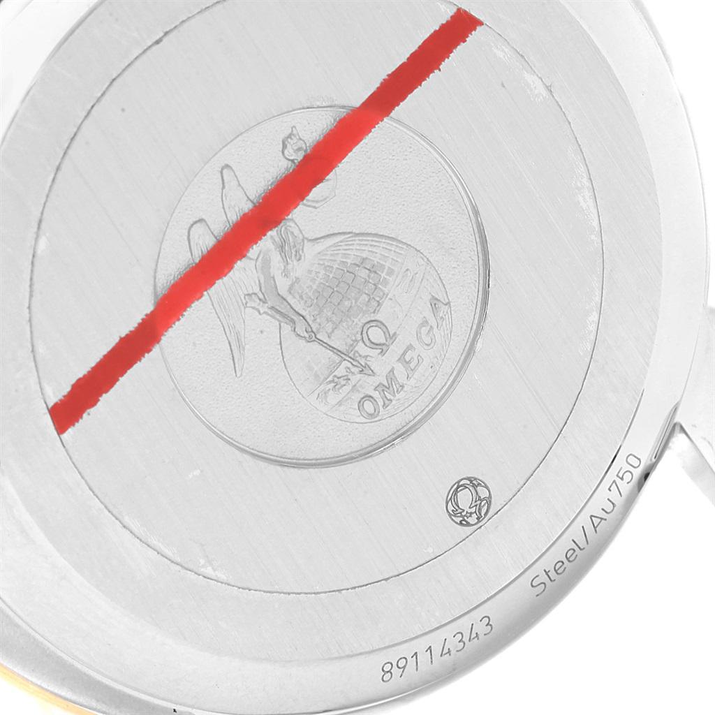 Omega DeVille Prestige Steel Rose Gold Brown Dial Watch 424.20.40.20.13.001 2