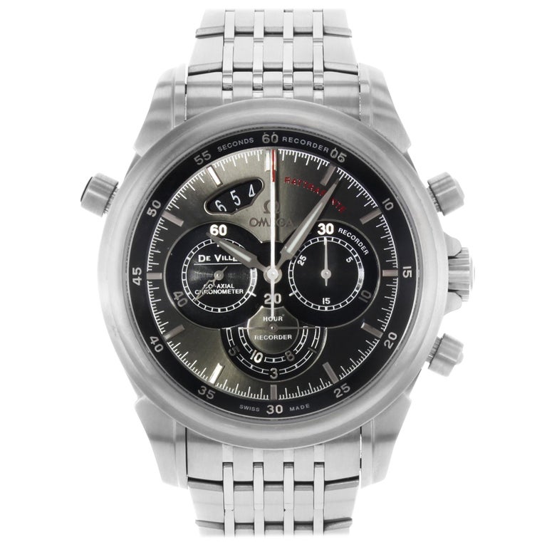 Omega DeVille Steel Automatic Gray Dial Men’s Watch 422.10.44.51.06.001 ...