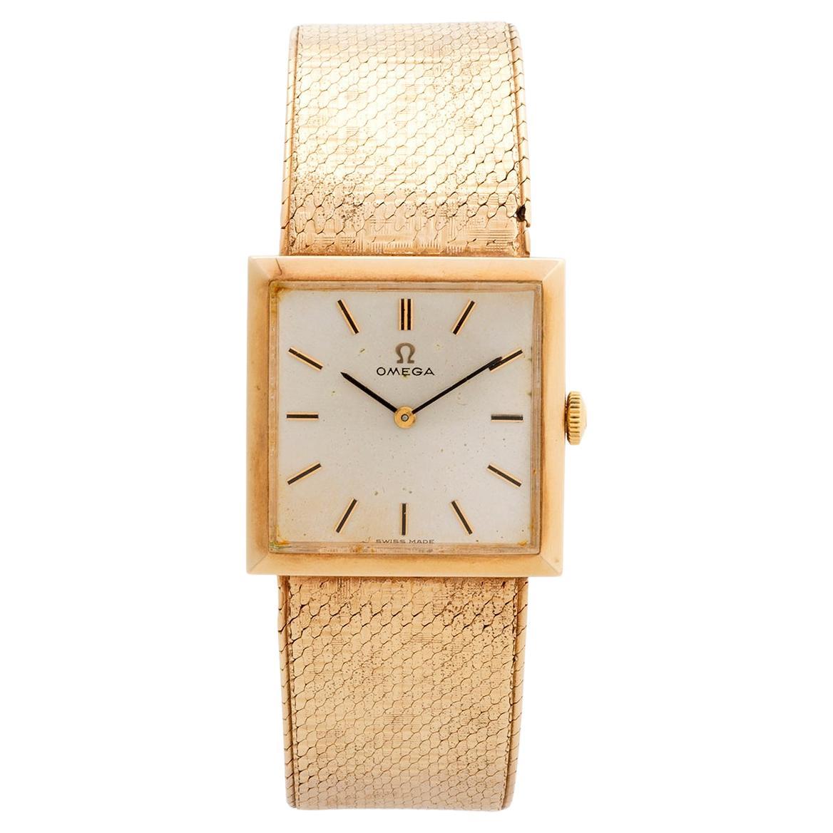 Omega Dresswatch, or jaune 9K, mouvement cal.620, boîte/papier, poids, c1965 en vente