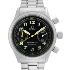 Omega Dynamic Steel Chronograph schwarzes Zifferblatt Herren Automatikuhr 1750310