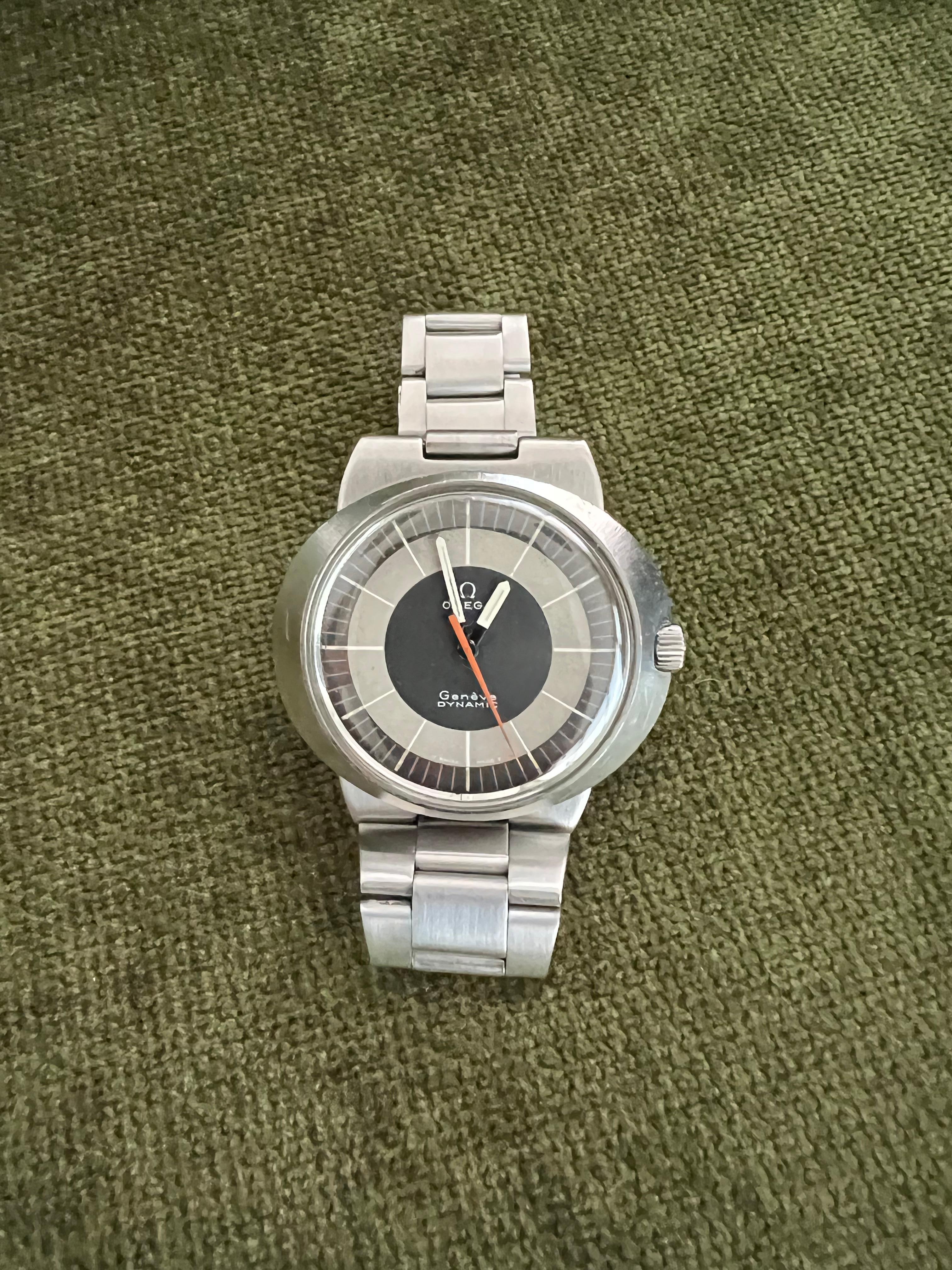 Artist Omega Dynamic Vintage c. 1970s Watch W/ Tricolored Dial