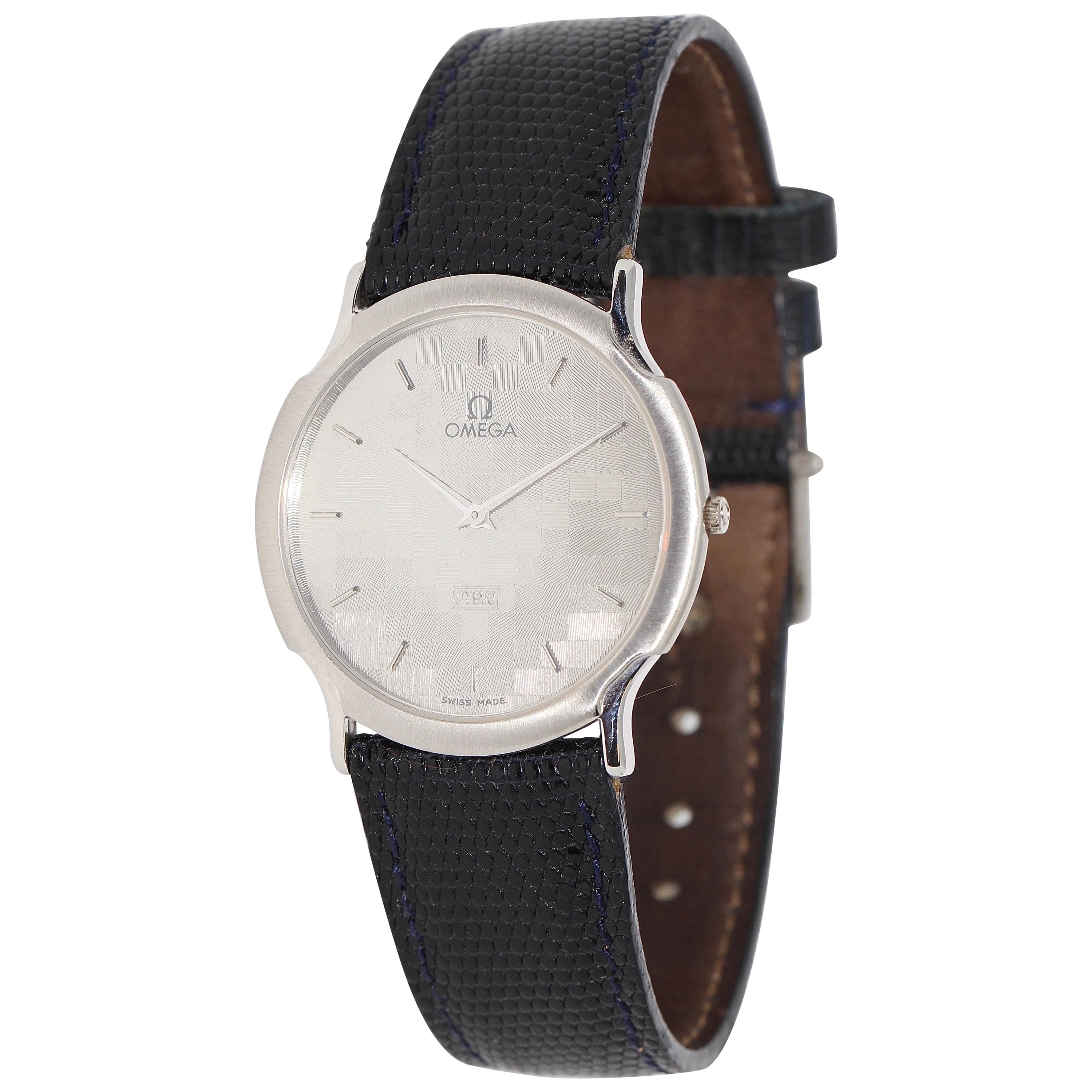 Omega Flat Platinum Wristwatch