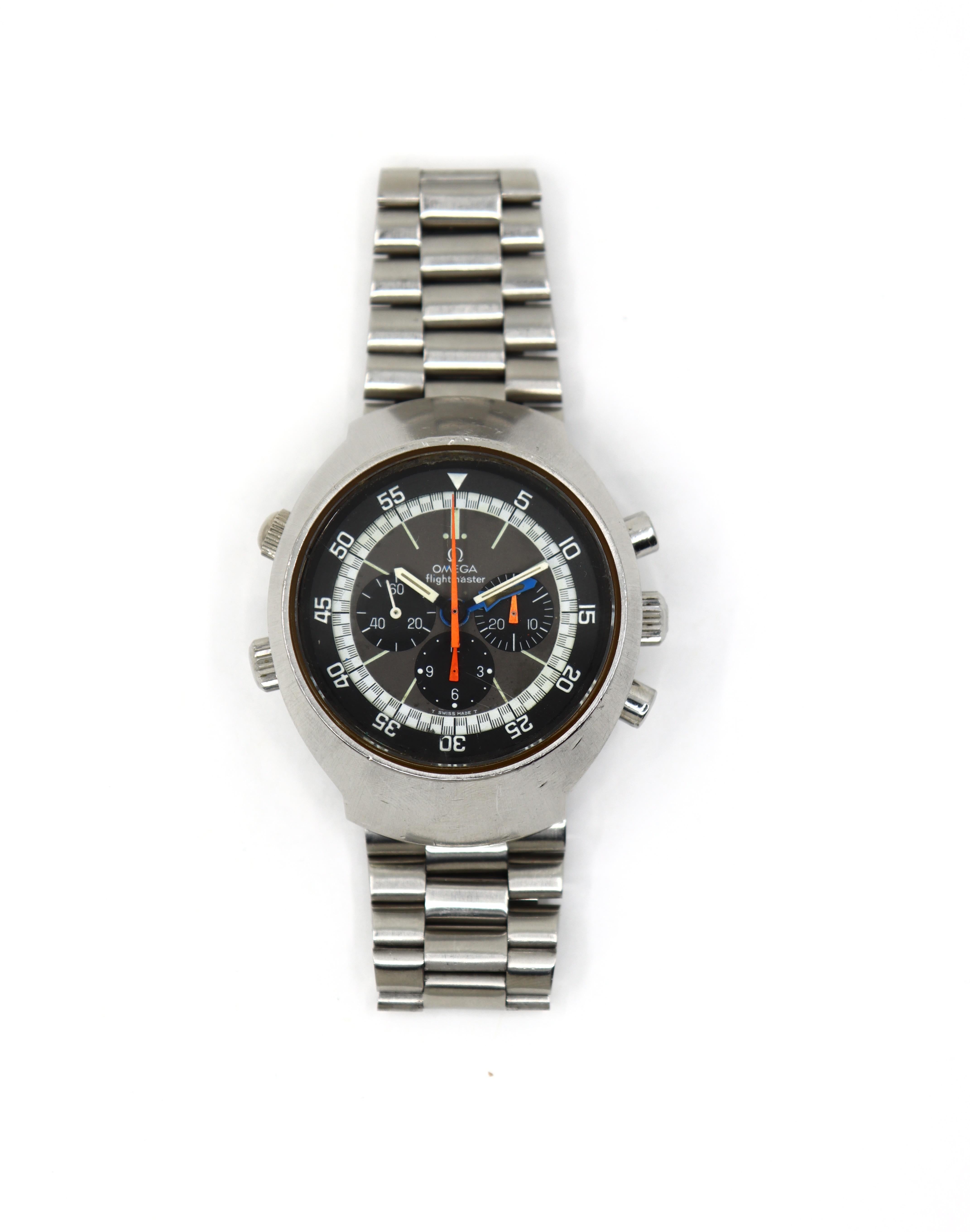 Omega Flightmaster 2° Modello Ref.145.036 43mm Cal.911 Orologio manuale

Contrassegnato:
OMEGA
FLIGHTMASTER
ACCIAIO INOX

Dimensioni approssimative:
19,5 cm (circonferenza interna)
43 mm (diametro del quadrante)
2,3 cm (larghezza del cinturino)