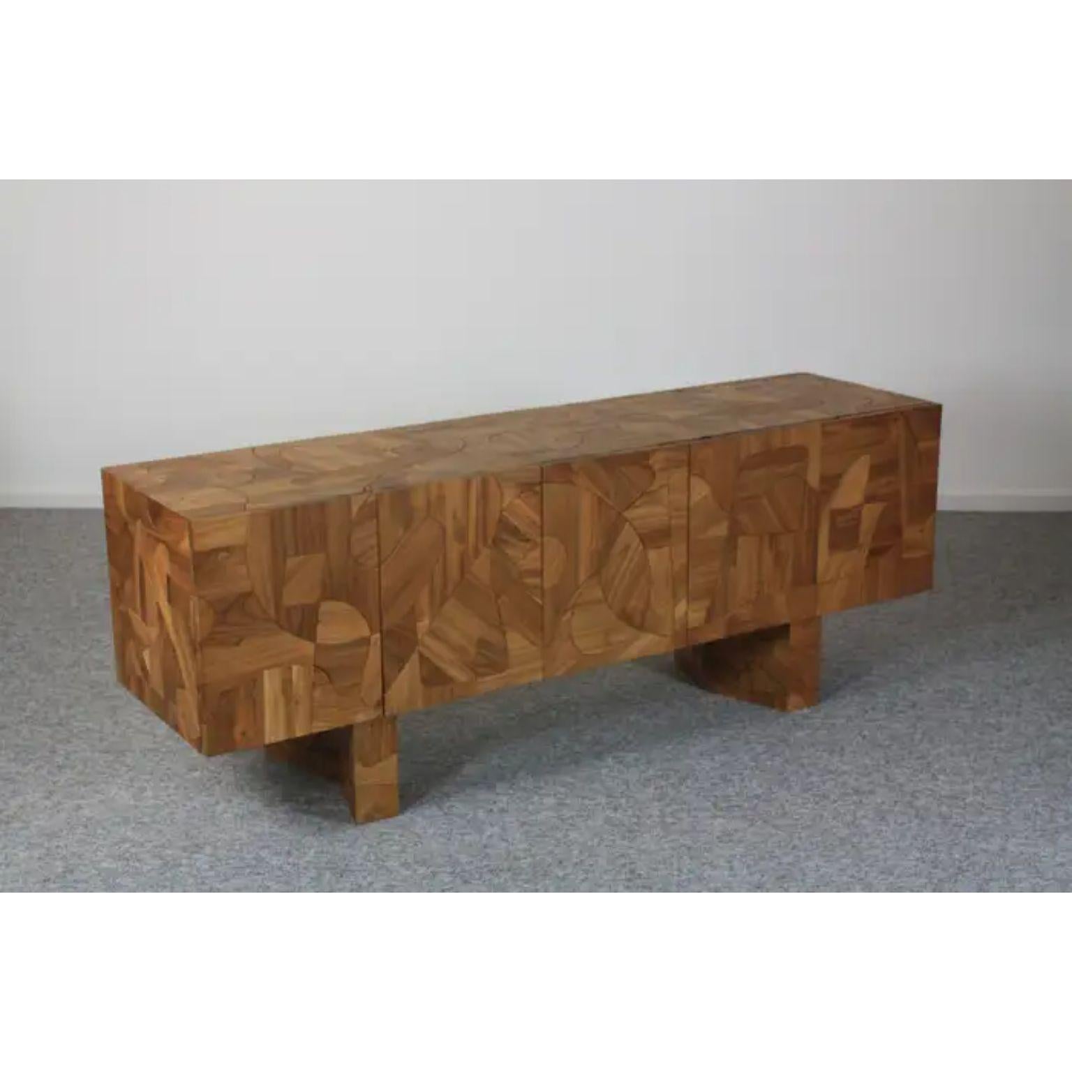 Modern Omega Full Wooden Pach Acacia 5D Cabinet by Brutalist Be For Sale