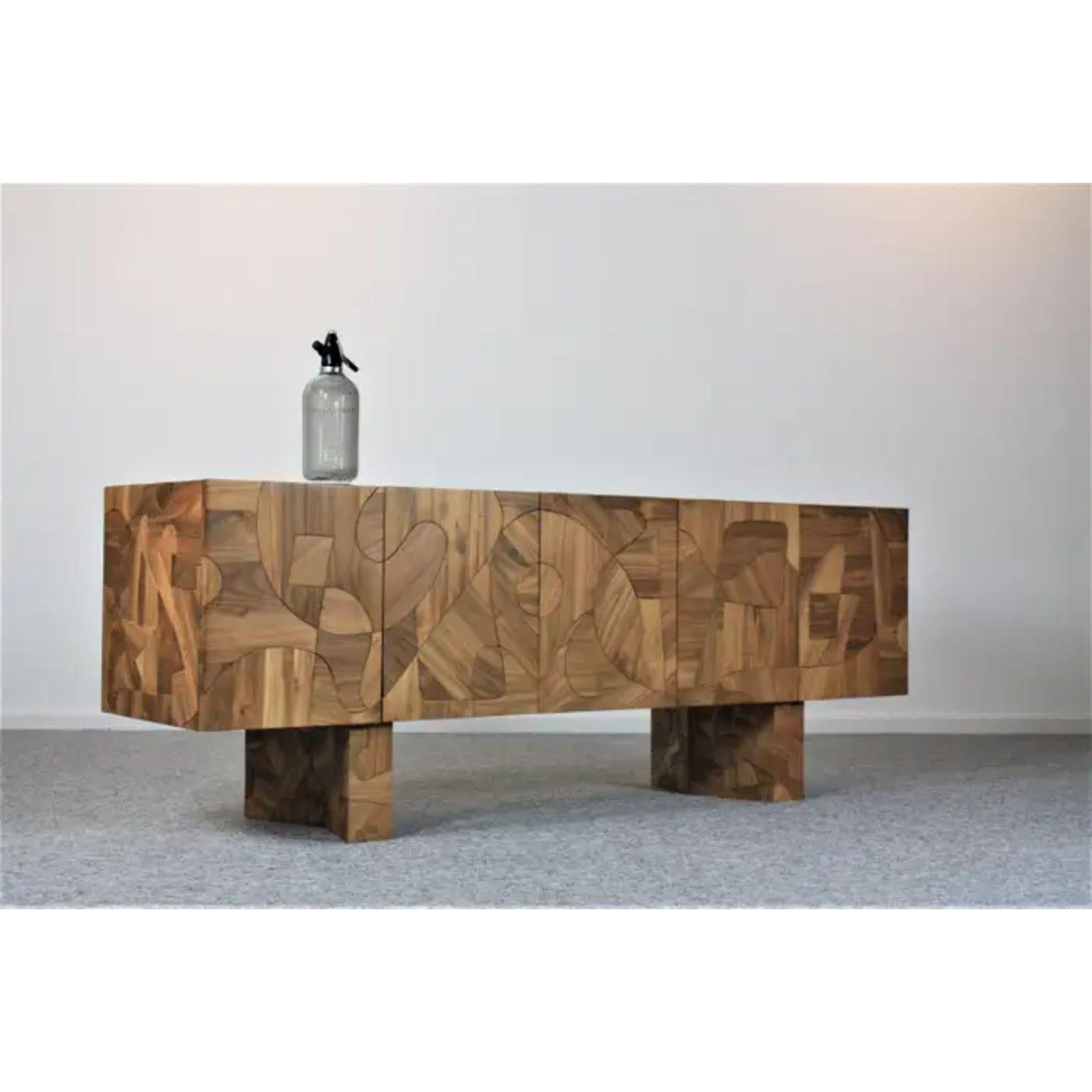 Other Omega Full Wooden Pach Acacia 5D Cabinet by Brutalist Be For Sale