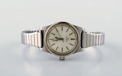 Omega Geneva or Geneve Ladies Silver Dial Watch with Original Box, 1972