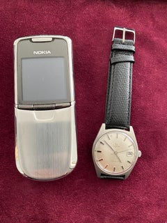 Omega 'Geneva' White Face and Black Lather Strap, Circa 1970