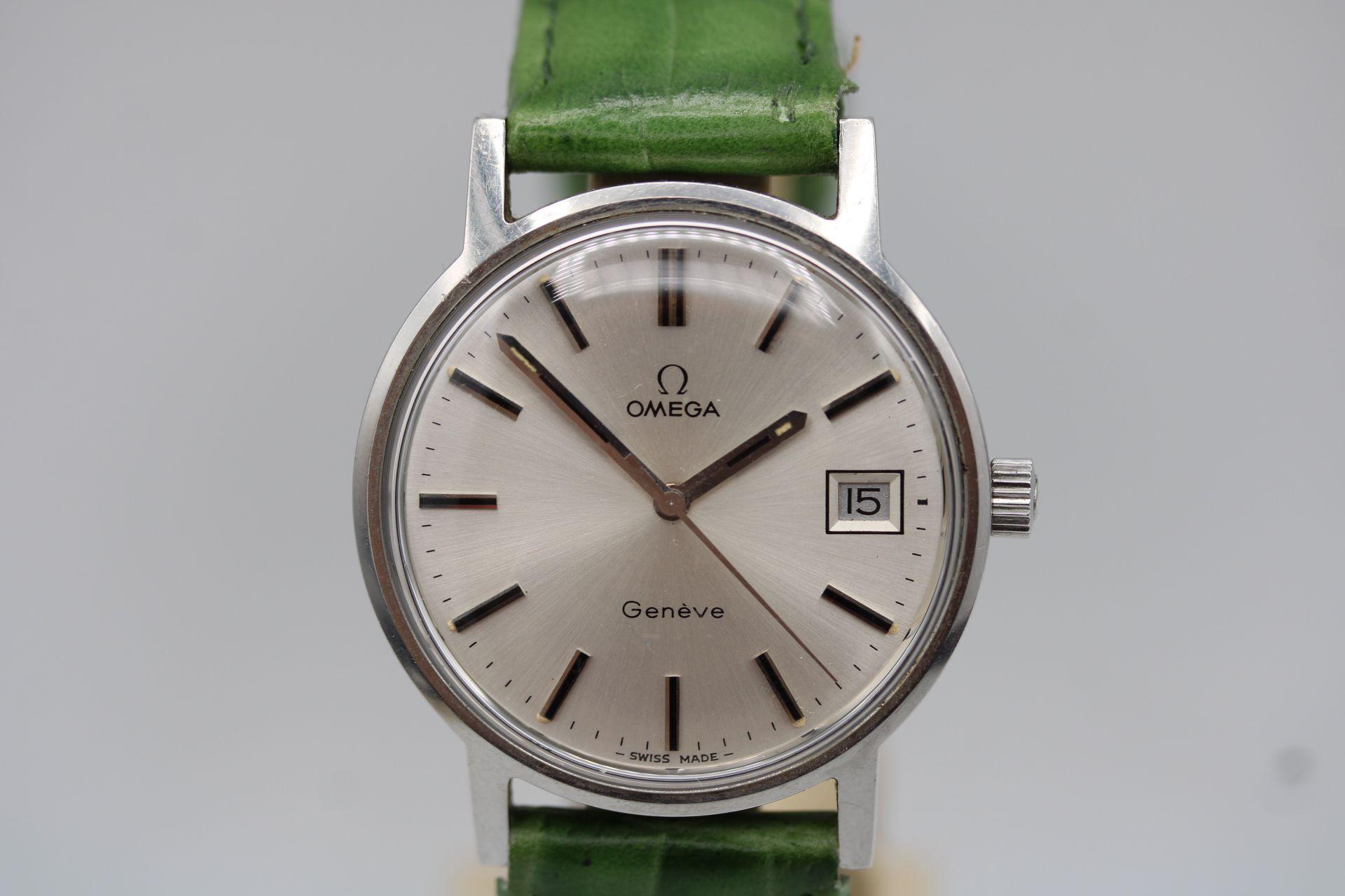 This Vintage Omega Geneve dates back to 1972

This honest looking Omega Geneve has a silver dial has an automatic movement that has just recently been serviced.

Reference number 1360099 and serial number 3579XXXX we would expect this watch to have