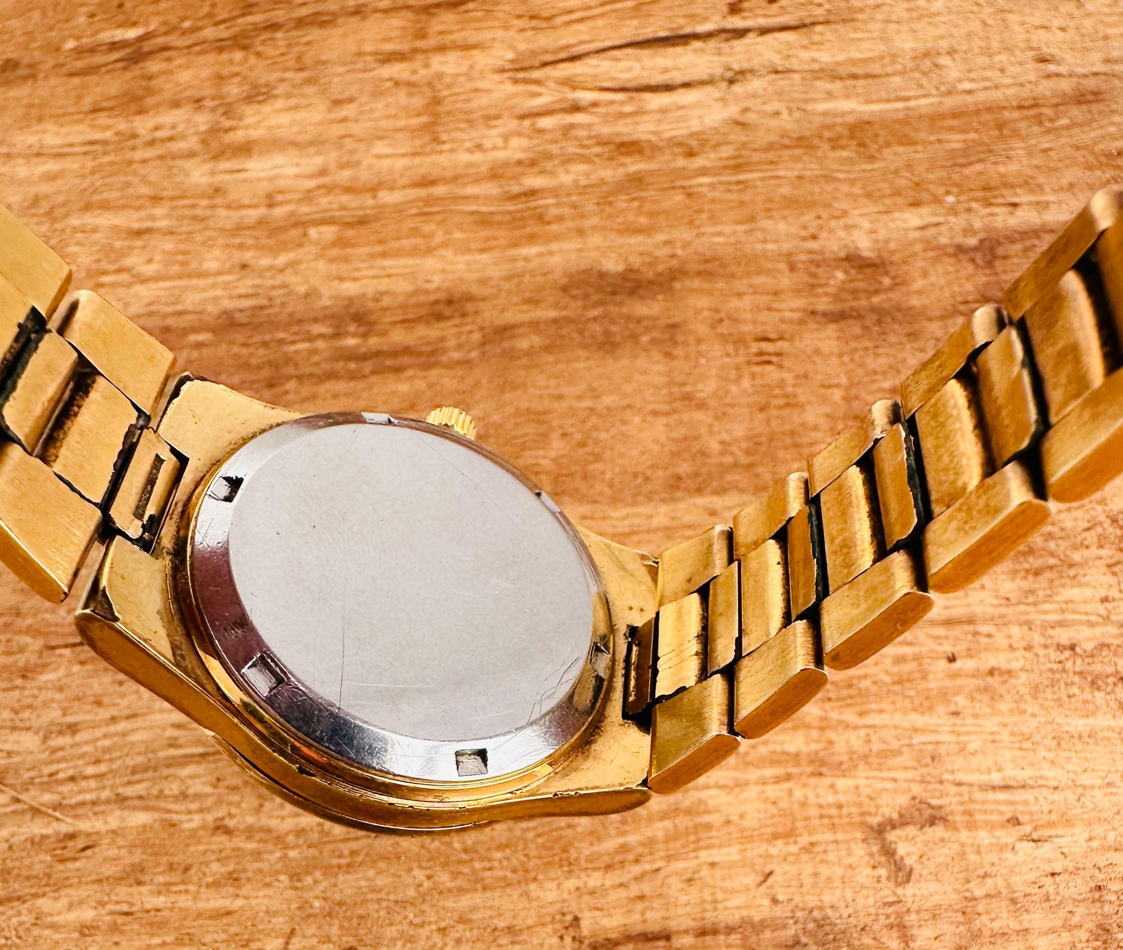 Omega Genève automatico placcato oro Ref 1660174 - 3660833 rosso scuro bordeaux di in vendita 7