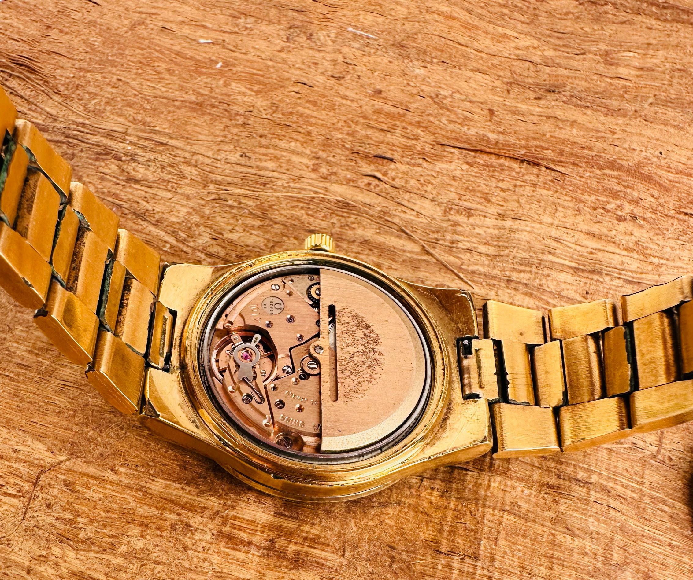 Omega Genève automatico placcato oro Ref 1660174 - 3660833 rosso scuro bordeaux di in vendita 9