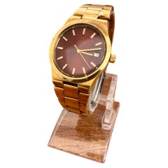 Omega Genève automatico placcato oro Ref 1660174 - 3660833 rosso scuro bordeaux di