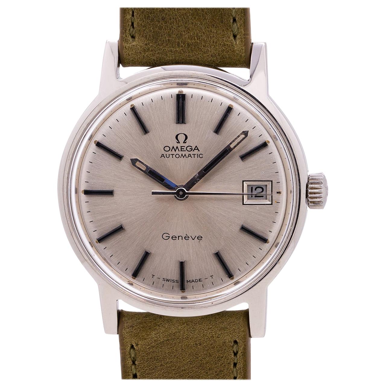 Omega Geneve Automatic Stainless Steel Ref 166.070, circa 1971 For Sale