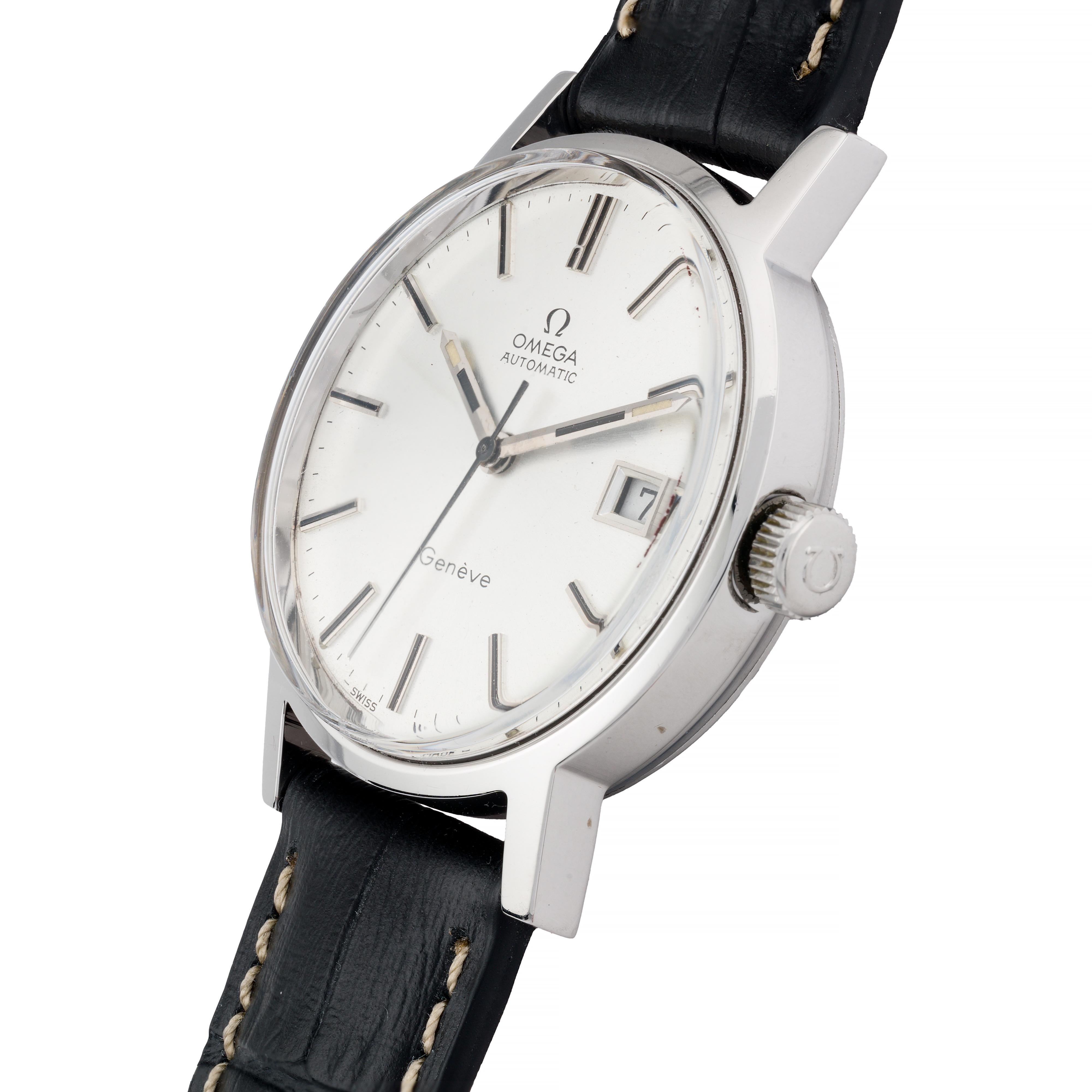 Reloj de pulsera Omega Geneve Automatic Vintage 35mm Acero inoxidable en Excelente Estado en Boston, MA