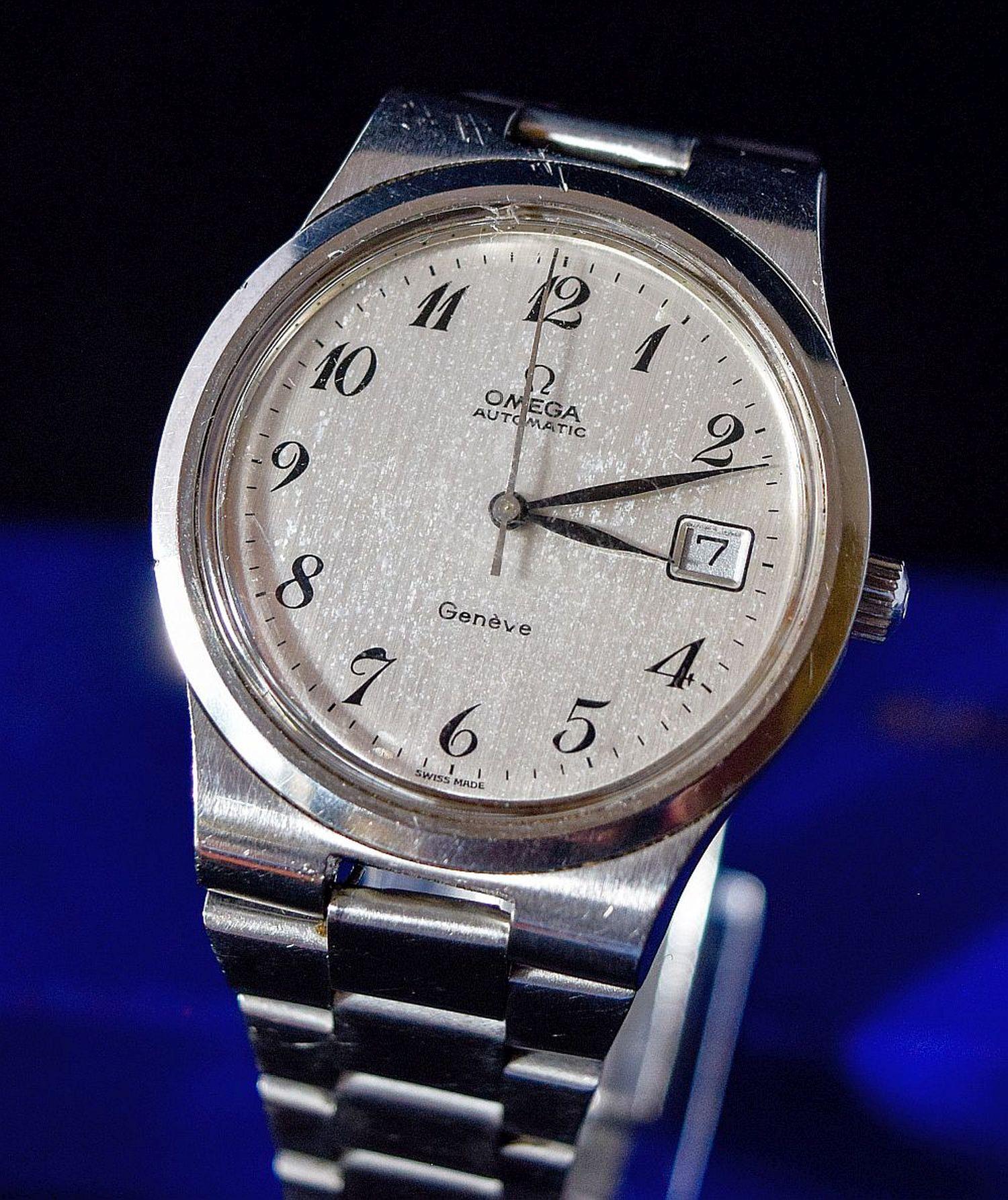 Omega Geneve Armbanduhr Retro Stahl Automatik-Armbanduhr Herren