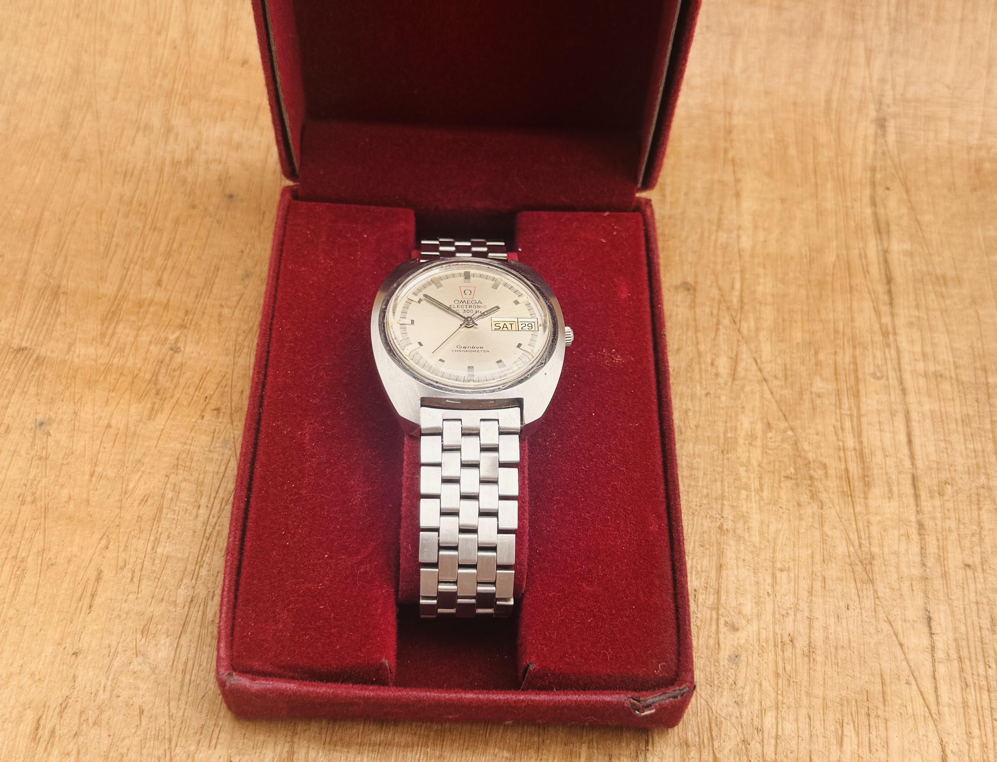 Omega Genève Cronometro Elettronico f300Hz 198.031 Orologio Eccellente in vendita 9