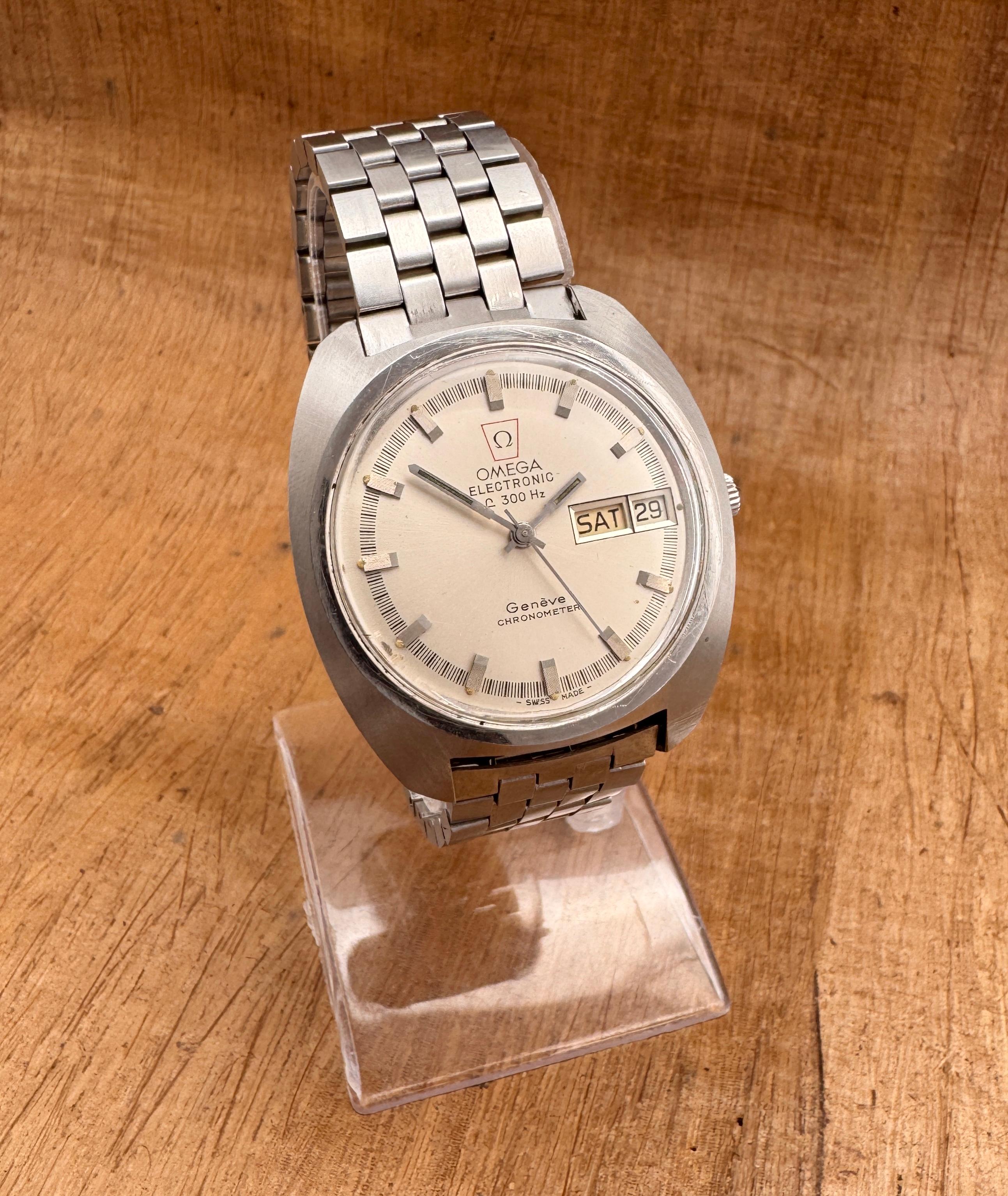 Omega Genève Cronometro Elettronico f300Hz 198.031 Orologio Eccellente in vendita 10