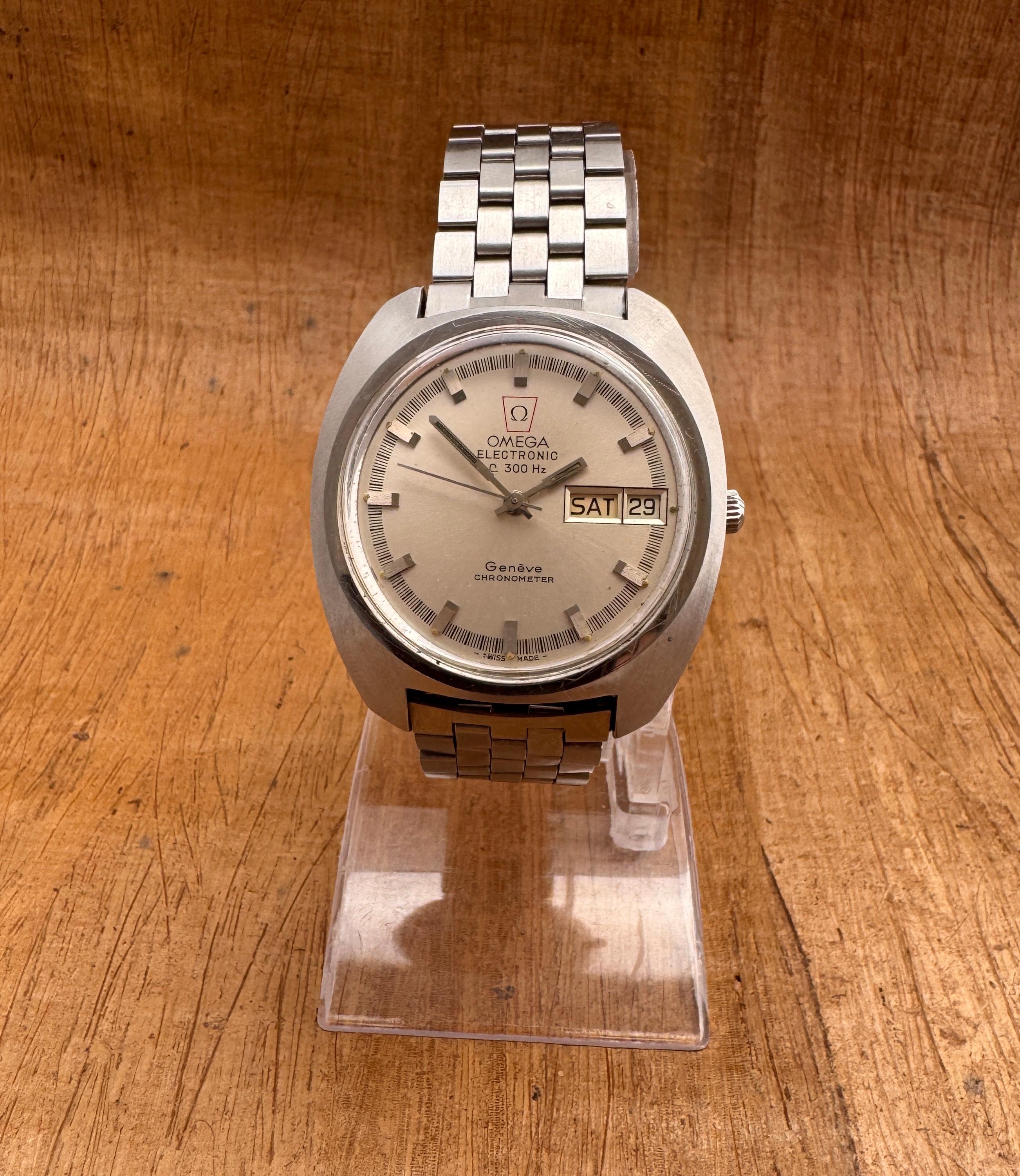 da uomo o donna Omega Genève Cronometro Elettronico f300Hz 198.031 Orologio Eccellente in vendita