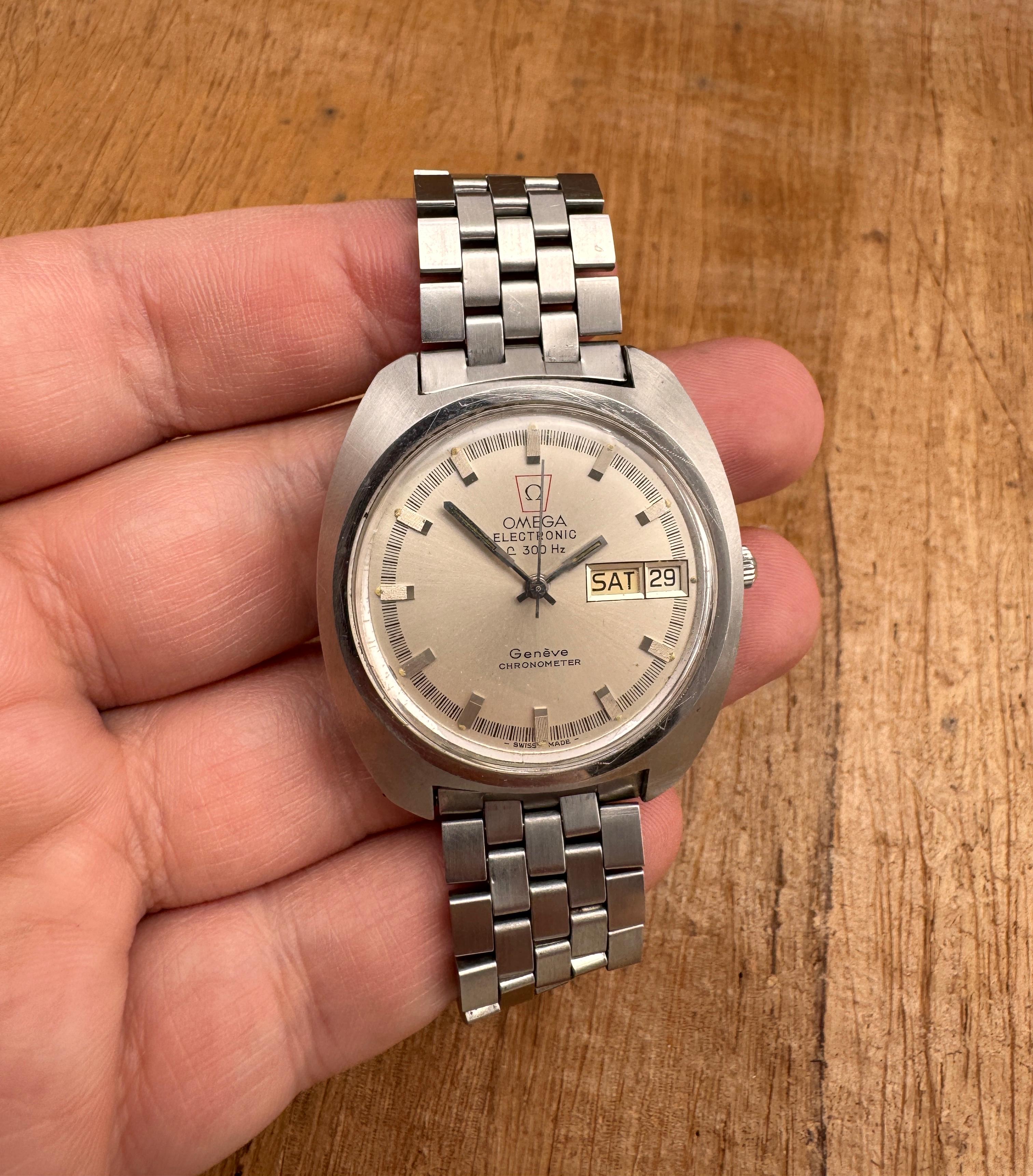 Omega Genève Cronometro Elettronico f300Hz 198.031 Orologio Eccellente in vendita 1