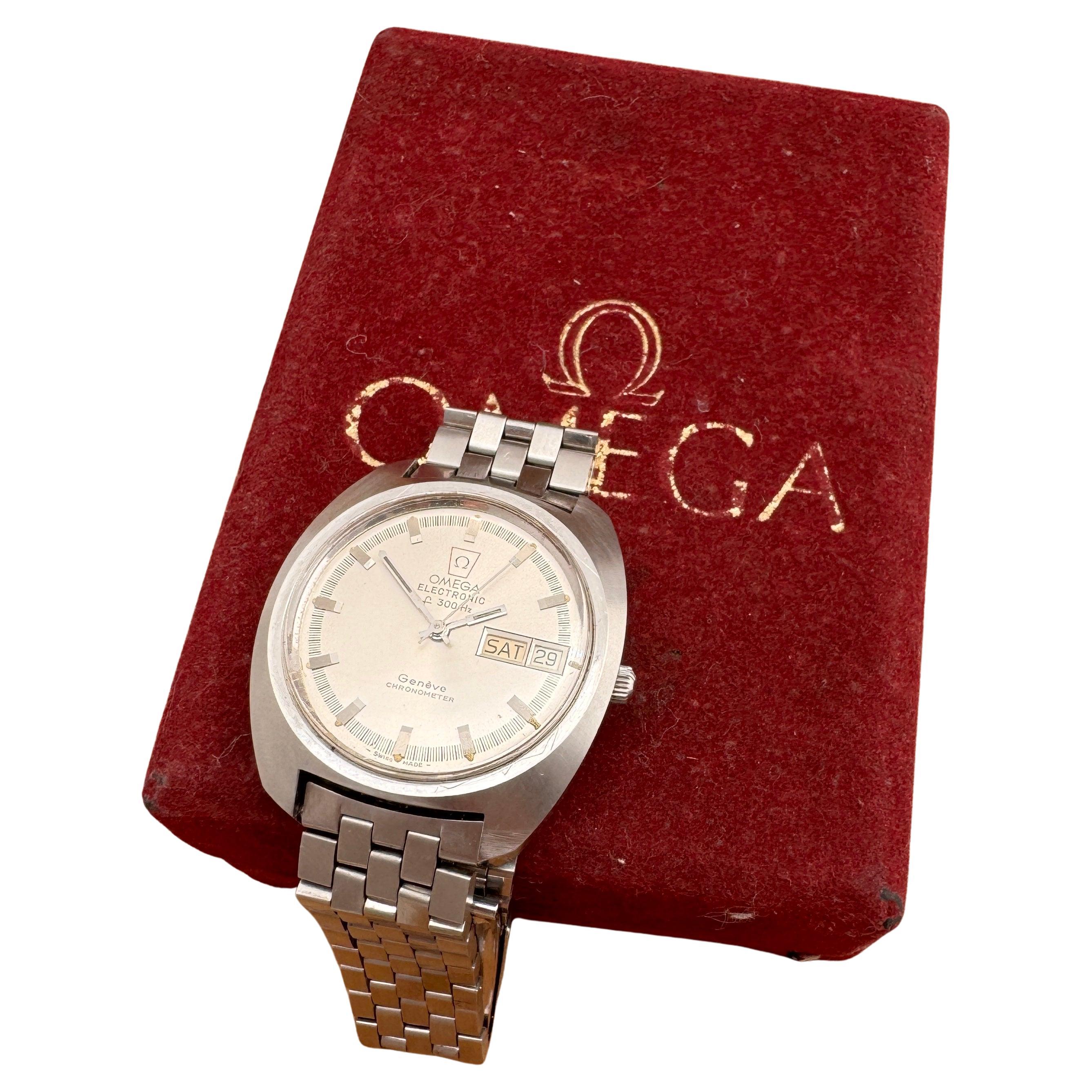 Omega Genève Chronometer Electronic f300Hz 198.031 Watch Excellent