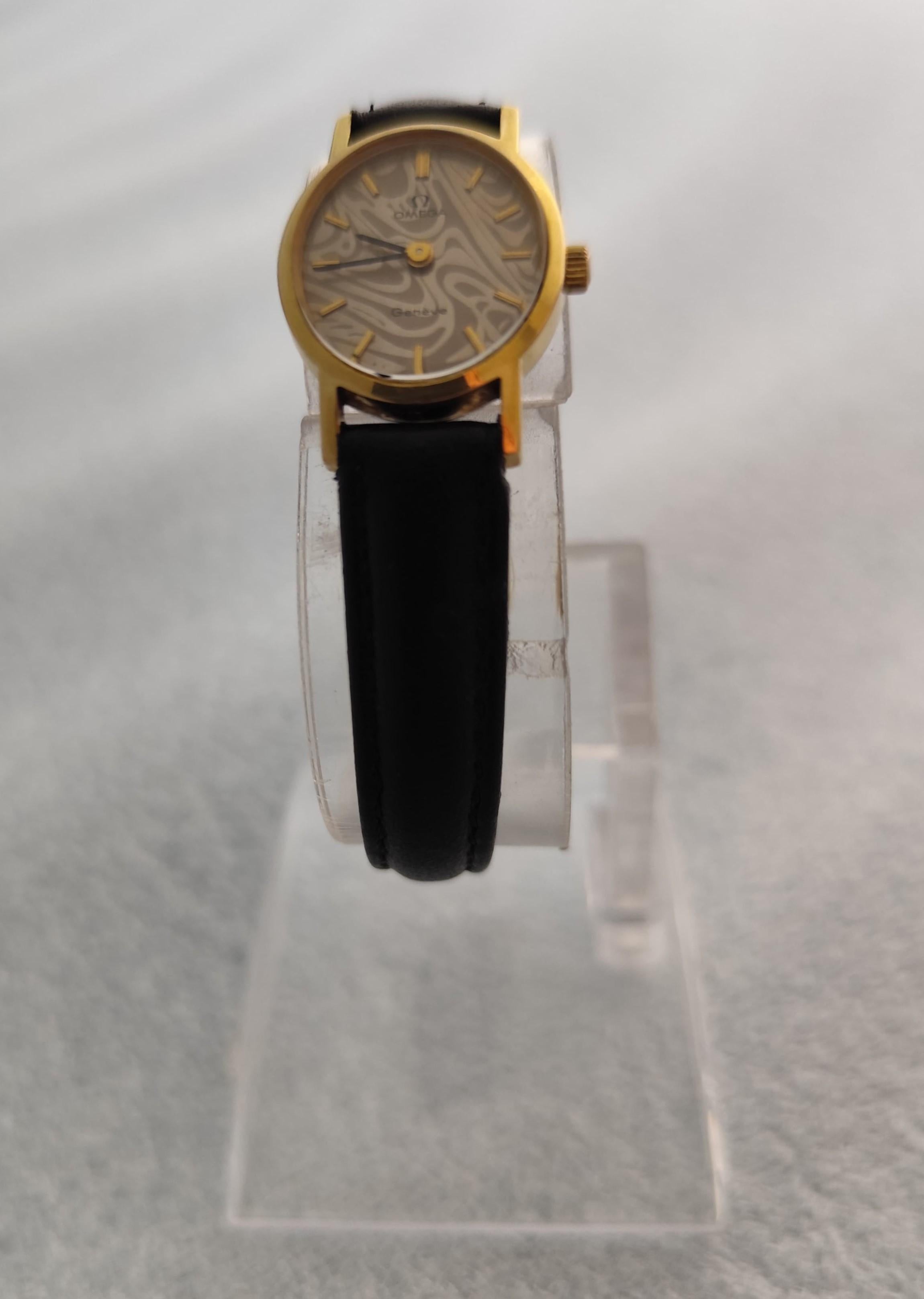 Omega Genève Rare Gold Marble Dial Ref 5110411 Cal.620 Manual Winding Ladies Wa For Sale 7