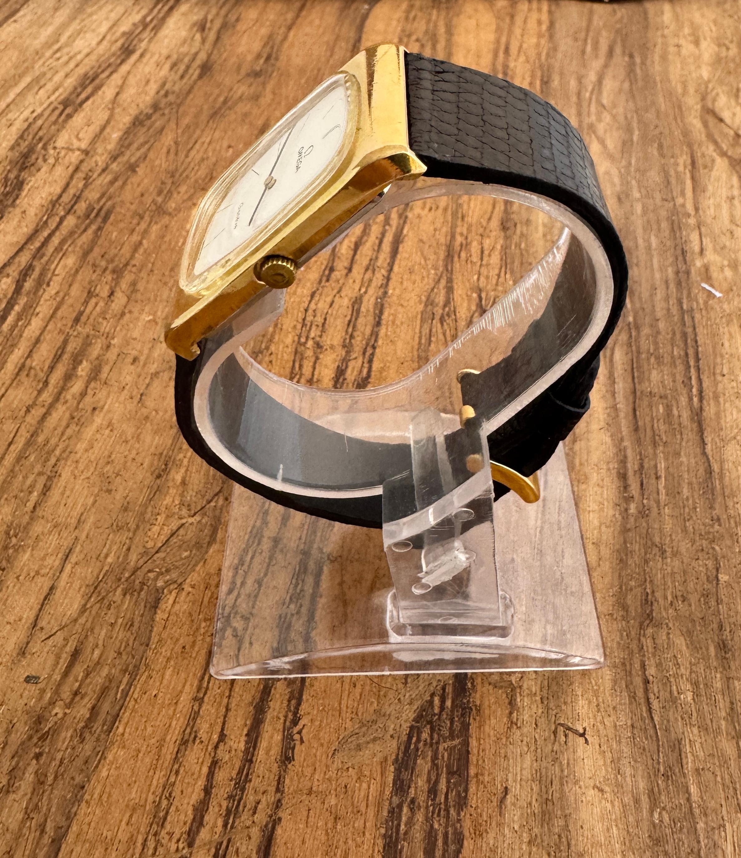 Omega Genève Ref 1110116 Oversized 30x42 mm Manual Wind Gold Plated Watch 8