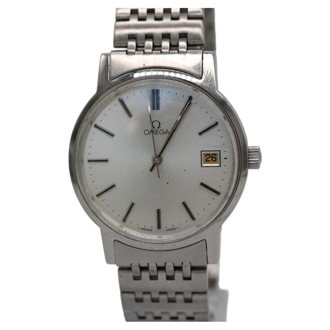 Omega Genève - Ref. 1360.104 - 35mm - Esfera Plateada - Cal. 1030 - Cuerda Manual