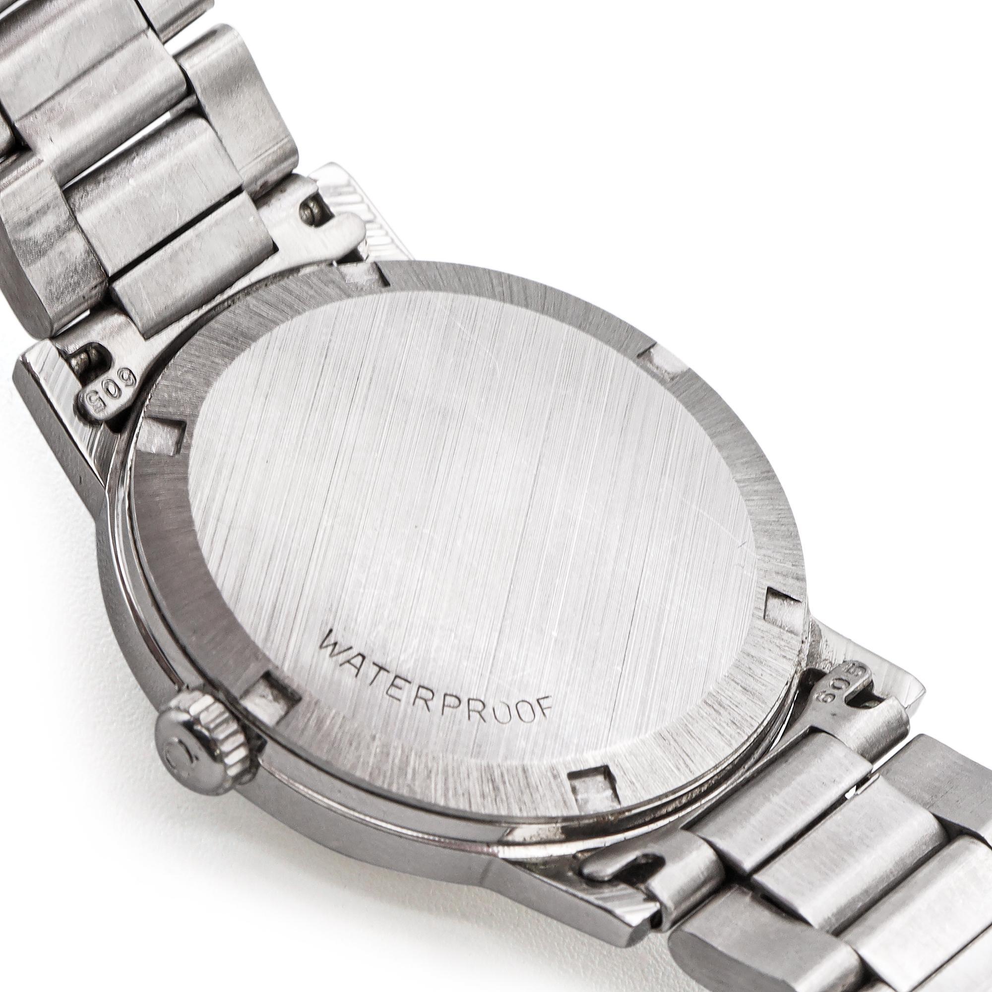 Omega Geneve Ref. 136070 Cal 613 Edelstahl Herren Handaufzug Datumsuhr aus Edelstahl 1