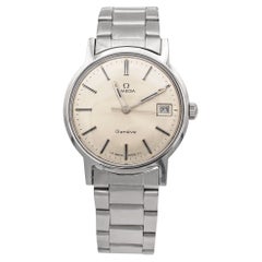 Omega Geneve Ref. 136070 Cal 613 Stainless Steel Men's Hand Wind Date Watch