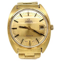 Omega Geneve Seamaster Yellow Gold Watch, Vintage