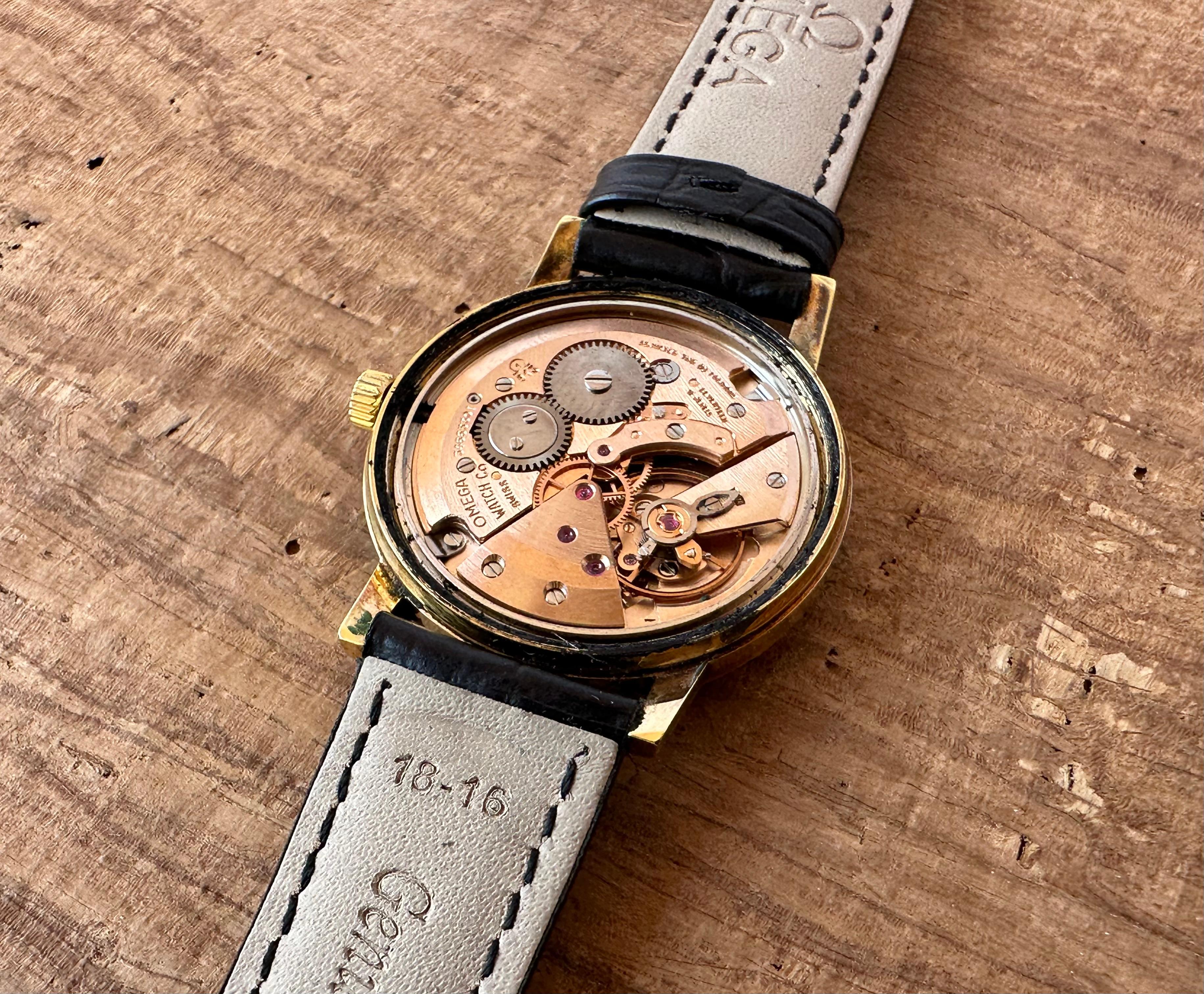 Omega Genève vintage 1968 cal 613 Vergoldete Dress Watch 11