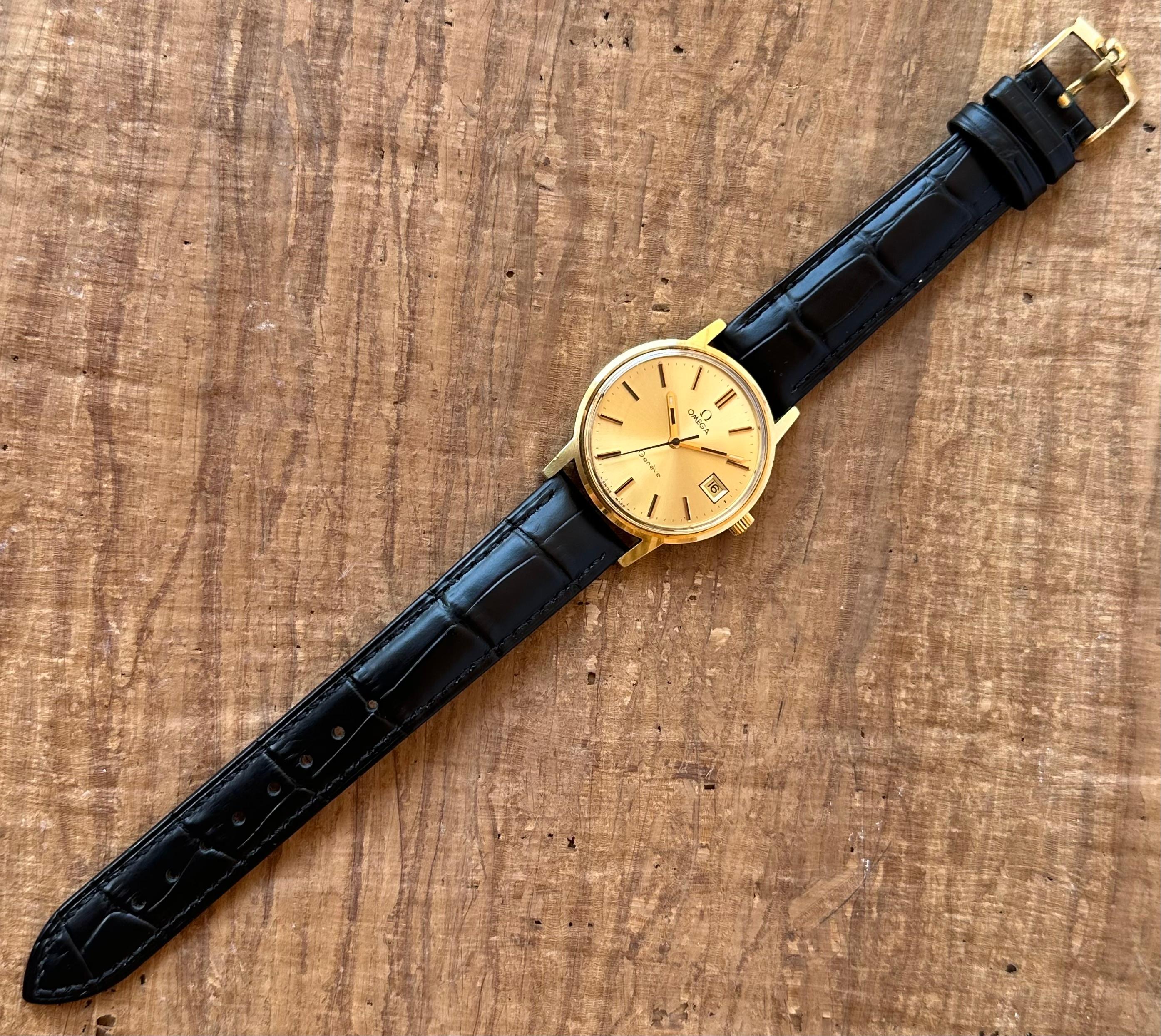 Omega Genève vintage 1968 cal 613 Vergoldete Dress Watch 4