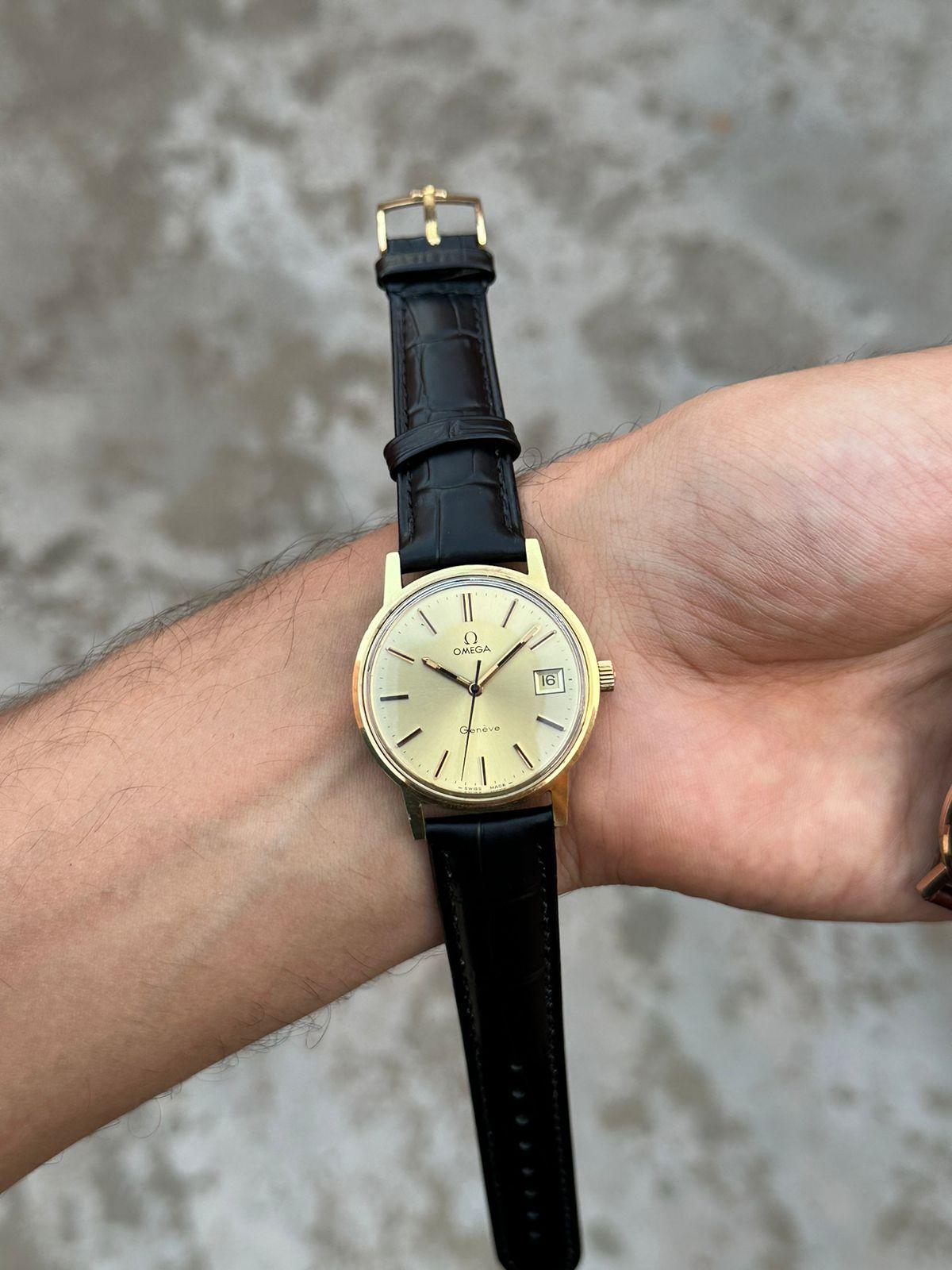 Omega Genève vintage 1968 cal 613 Vergoldete Dress Watch 5
