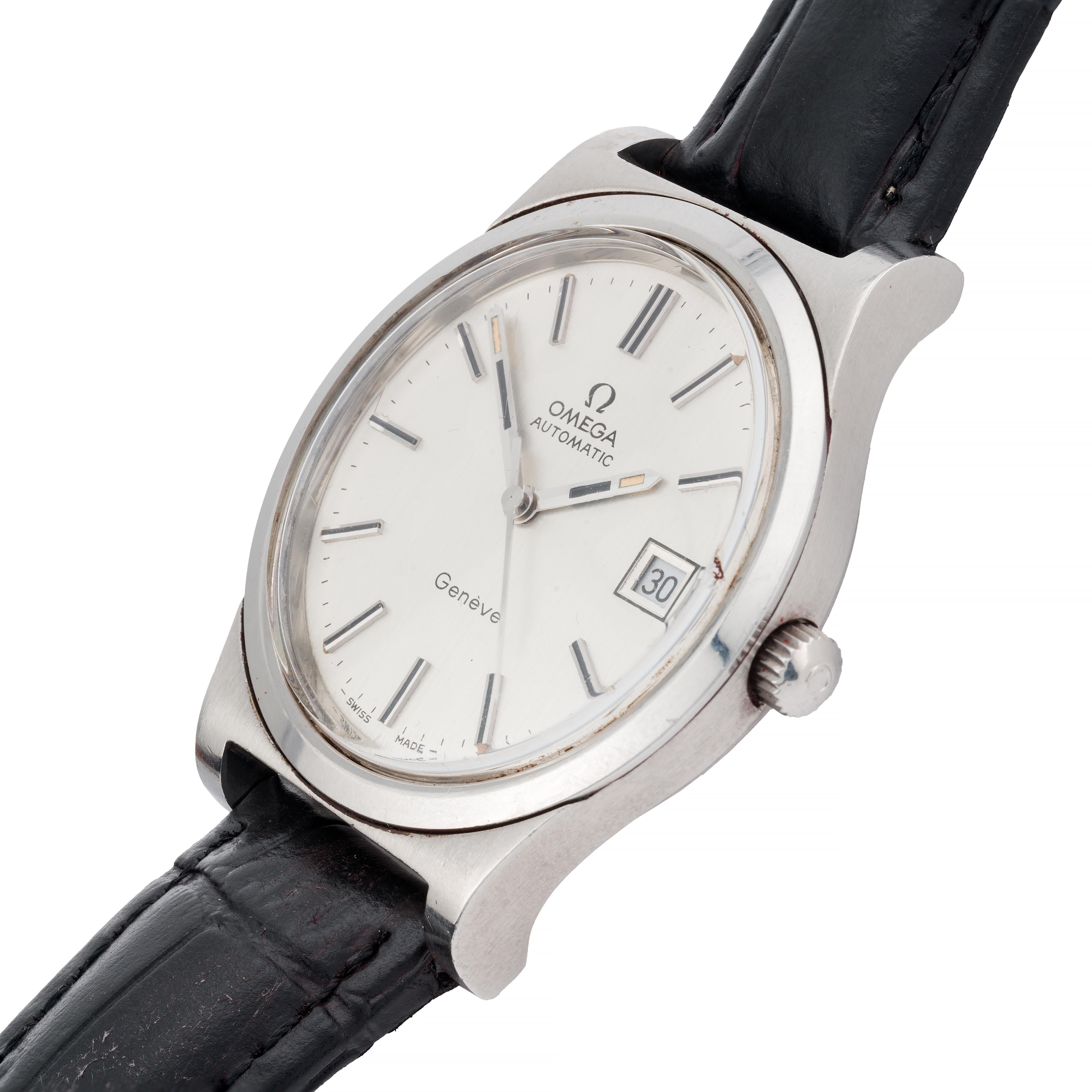 Reloj de pulsera Omega Geneve Vintage Automático 36mm Acero inoxidable en Excelente Estado en Boston, MA