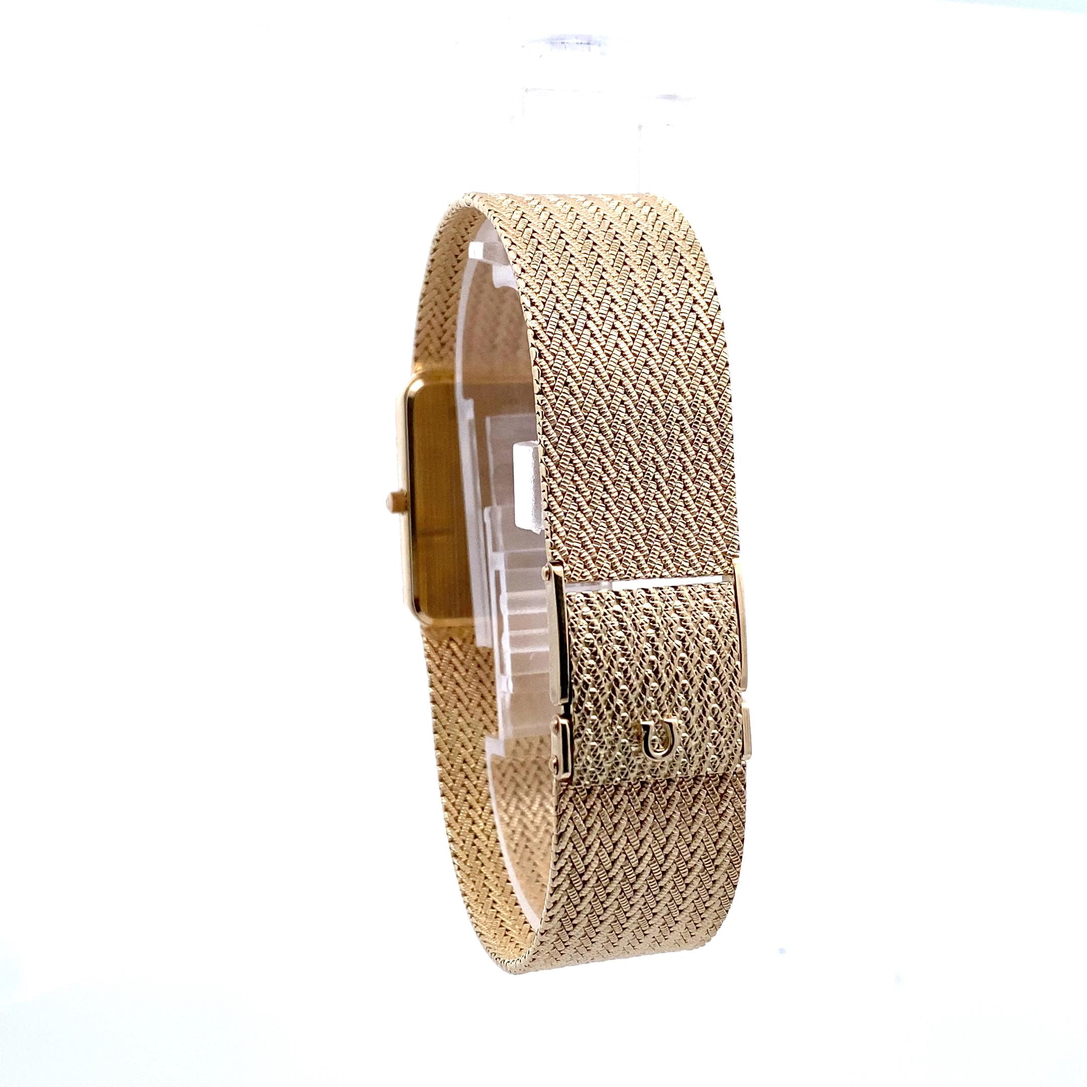Omega Gents Diamant-Golduhr für Herren im Zustand „Gut“ im Angebot in DALLAS, TX