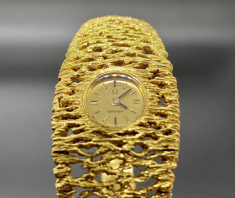 Omega Gilbert Albert Ladies Watch 18 Karat Yellow Gold Vintage For Sale at  1stDibs