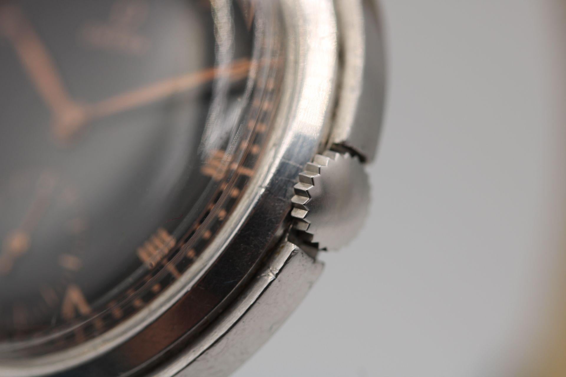 Omega Bullhorn-Uhr mit vergoldetem Zifferblatt Kaliber 26 1936 im Angebot 1