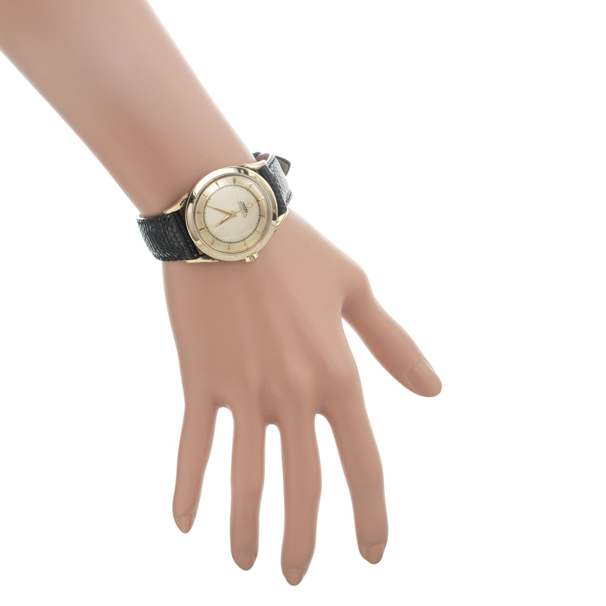 Omega Vergoldete Tiffany & Co Edelstahl Gold Automatik-Armbanduhr im Angebot 4