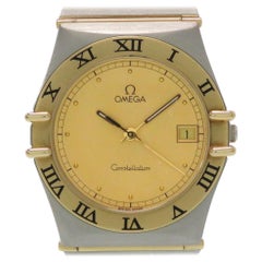 Omega Gold 18K Yellow Gold Stainless Steel Constellation Men's Wristwatch 32MM