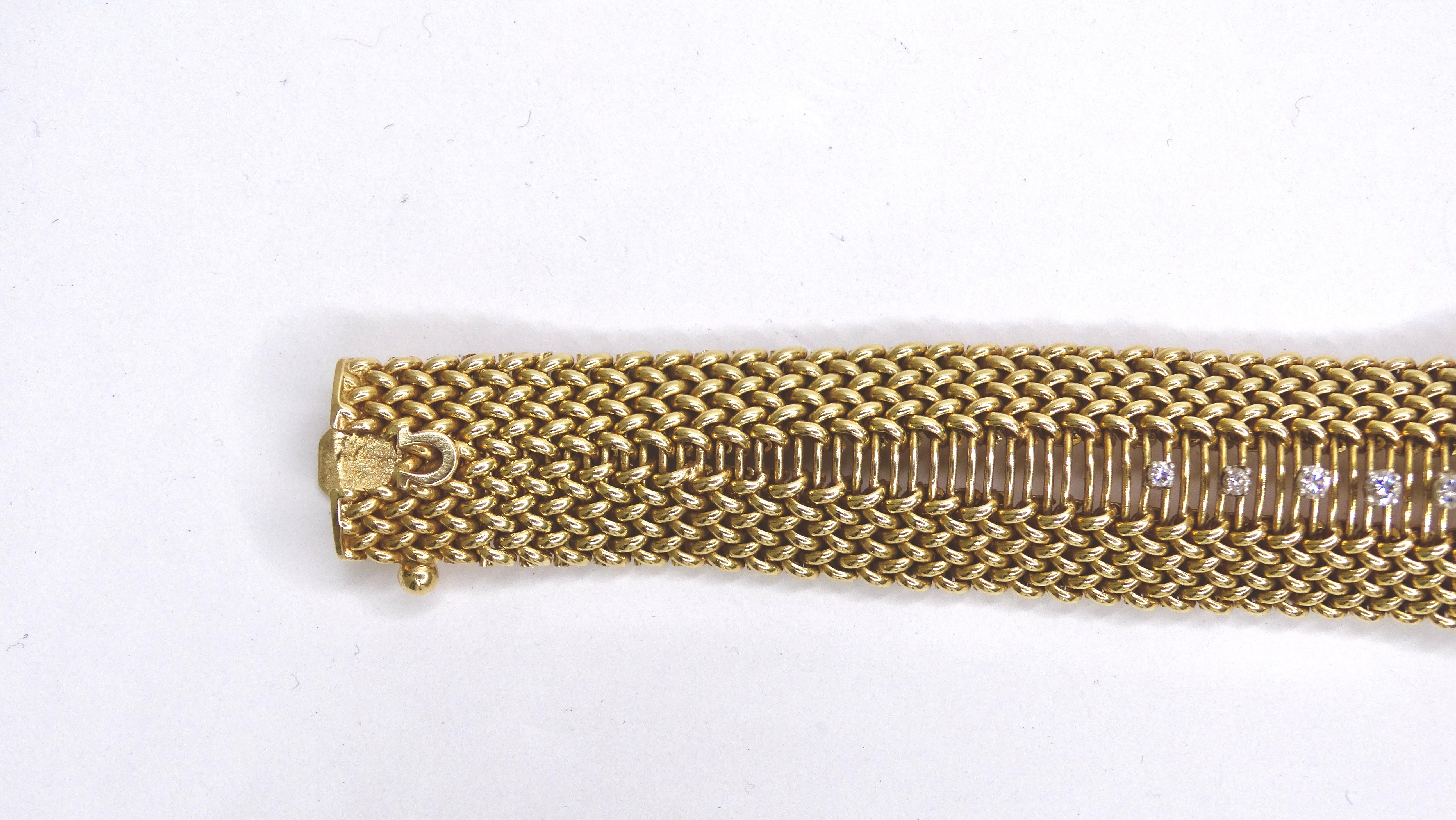 Omega Gold and Diamond Bracelet Watch 4