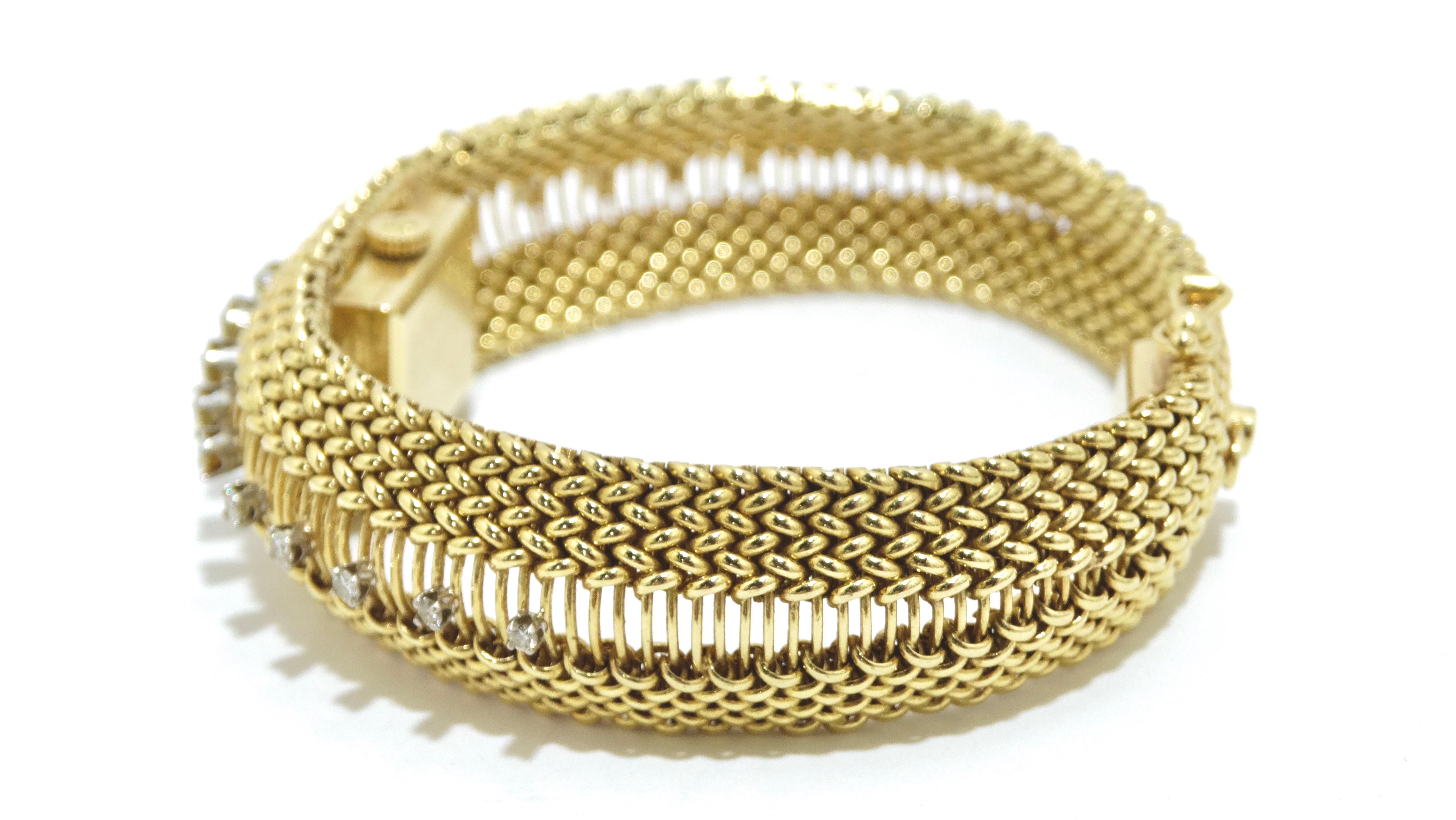 Omega Gold and Diamond Bracelet Watch 1
