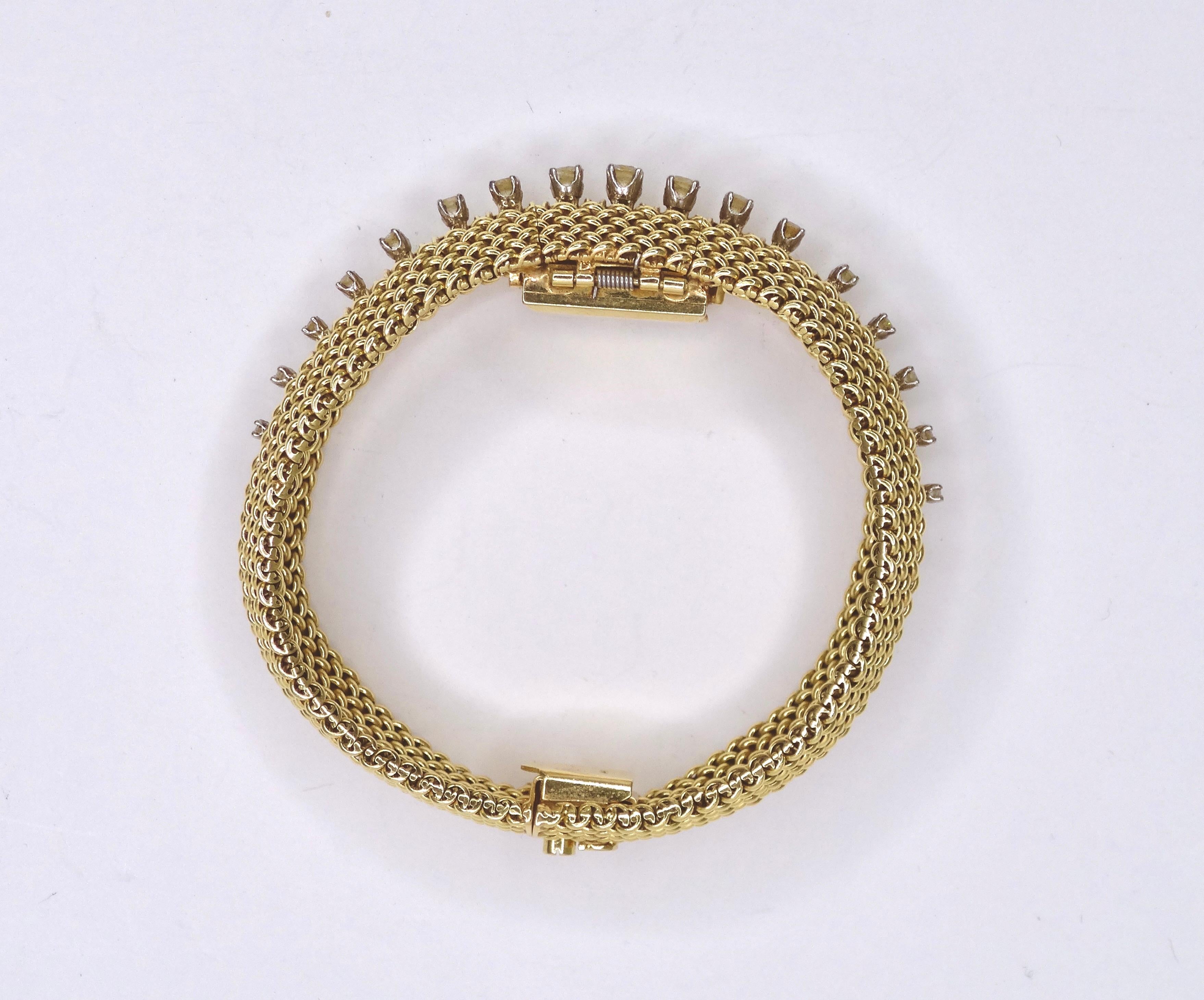 Omega Gold and Diamond Bracelet Watch 2