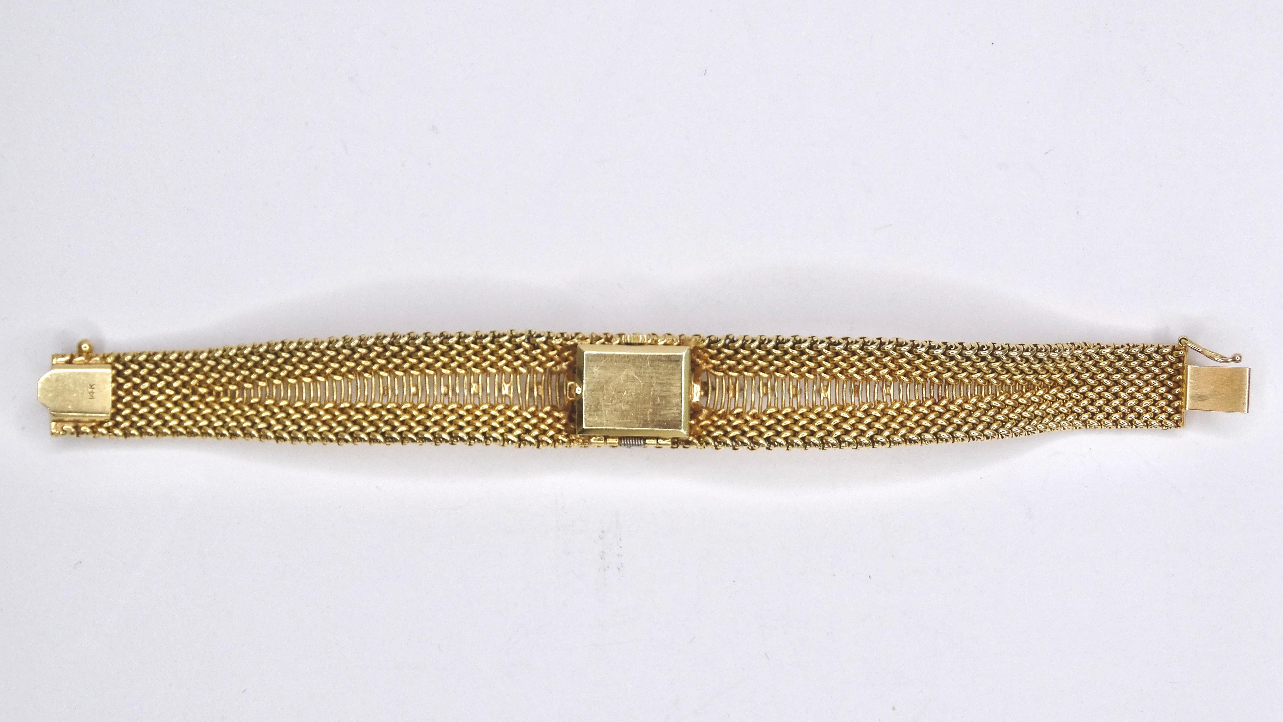 Omega Gold and Diamond Bracelet Watch 3