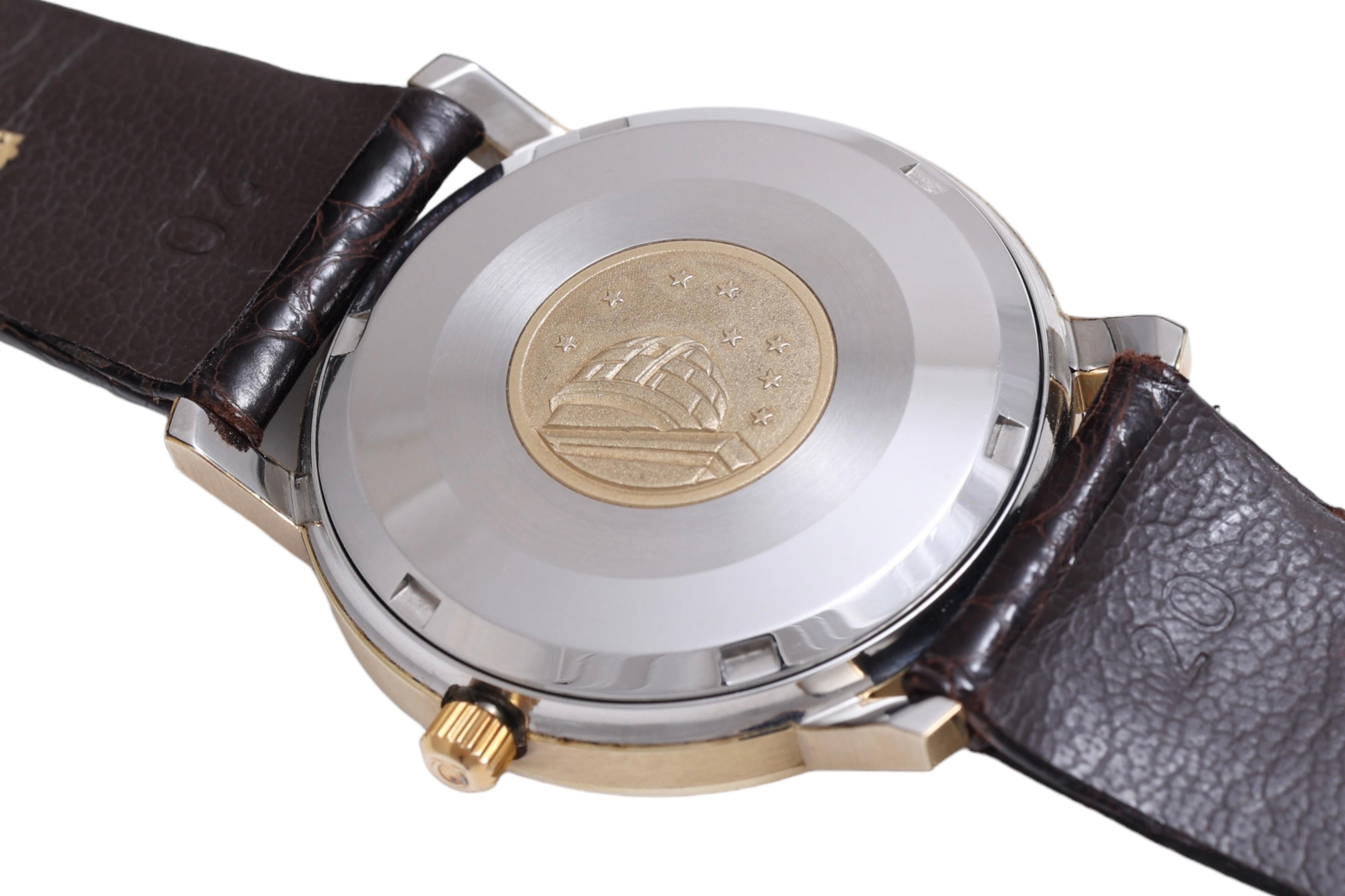 Omega Gold Cap Constellation Wrist Watch Ref 168.018 Chronometer Certified 2