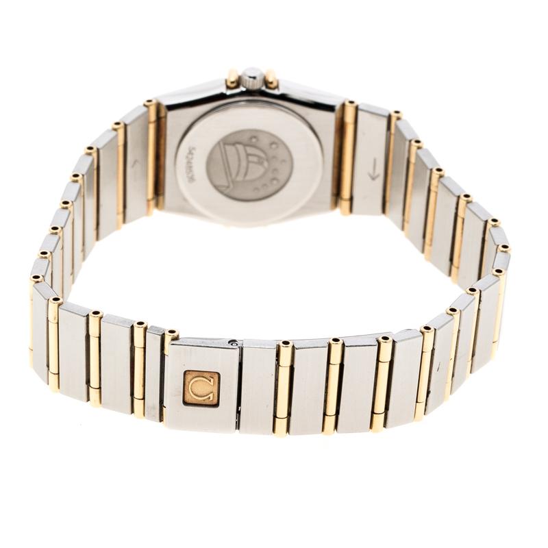 Omega Gold Dial 18K Yellow Gold and Stainless Steel Constellation 795.1080.1 Wom 3