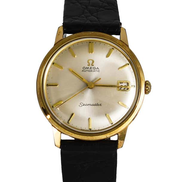 Omega Automatic Movement Omega Gold Filled Seamaster Automatic Watch For Sale at 1stDibs