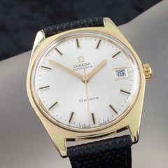 Omega Ω Gold-Plated Automatic Geneve Men's Watch Mov #563 116.041 w/ Date