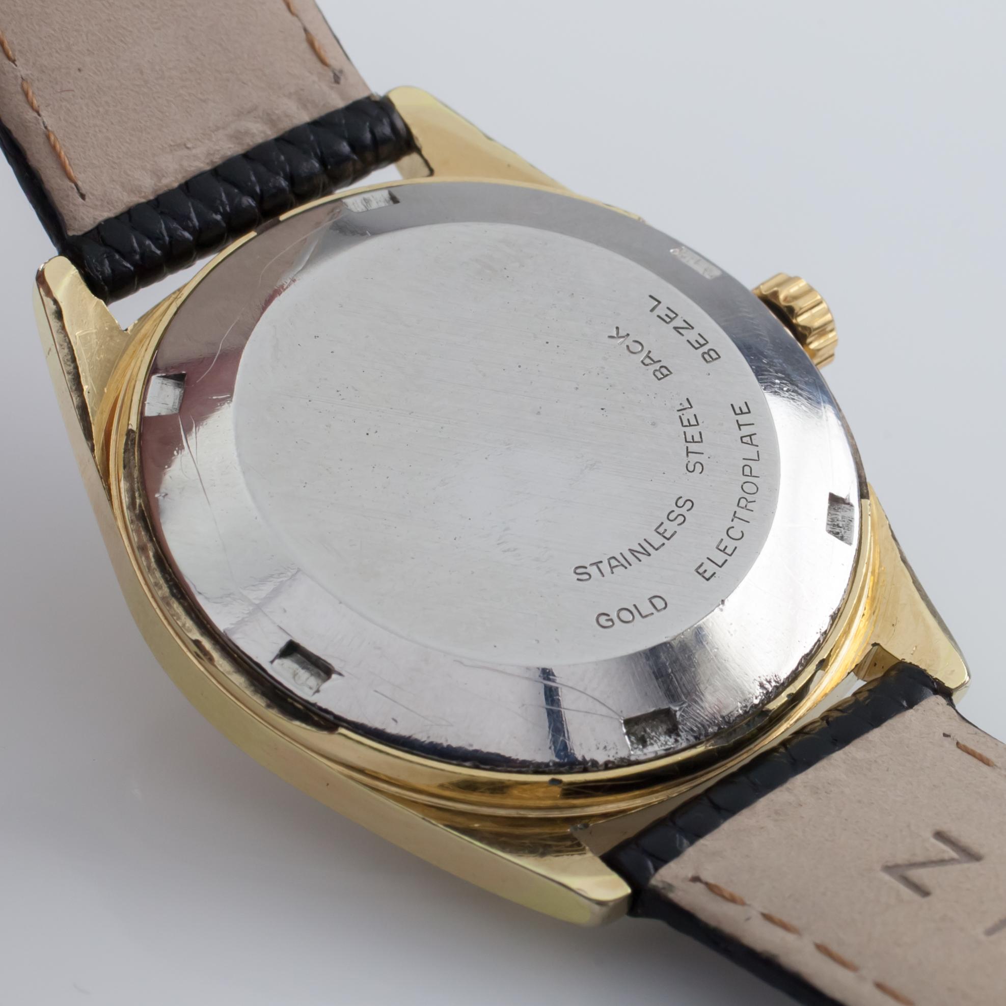  Omega Ω Gold-Plated Automatic Geneve Men's Watch Mov #563 116.041 w/ Date Pour hommes 