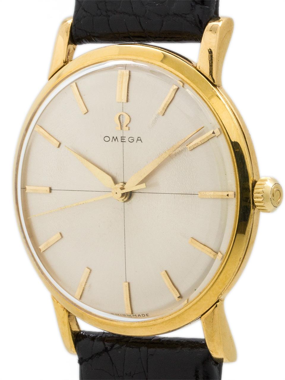 Omega Gold-Plated Manual Wind Dress Model, circa 1961 In Excellent Condition For Sale In West Hollywood, CA